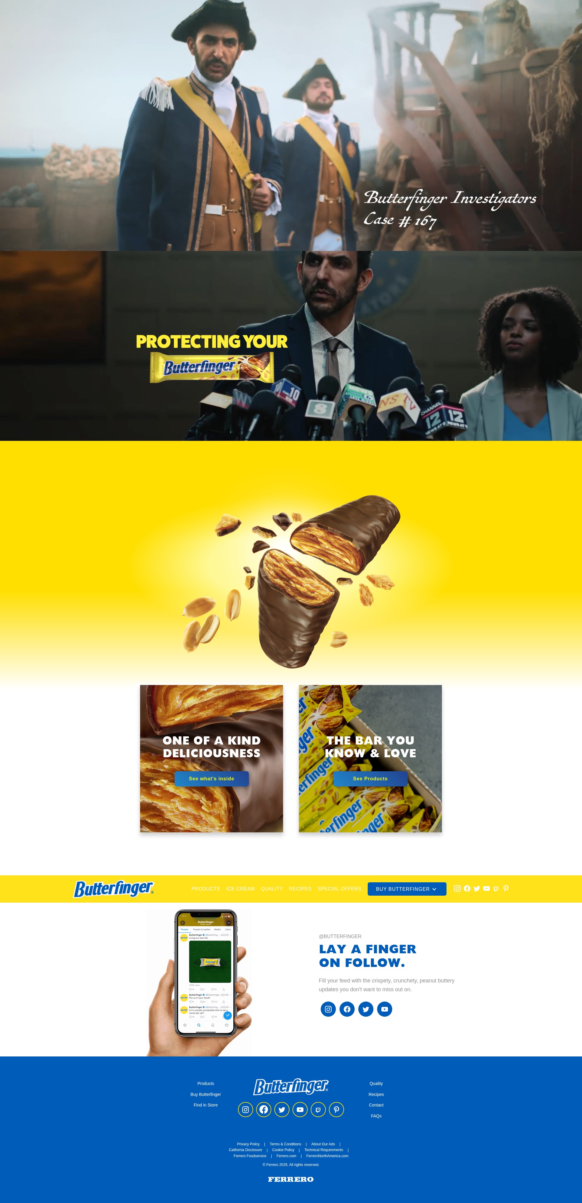 Screenshot of www.butterfinger.com