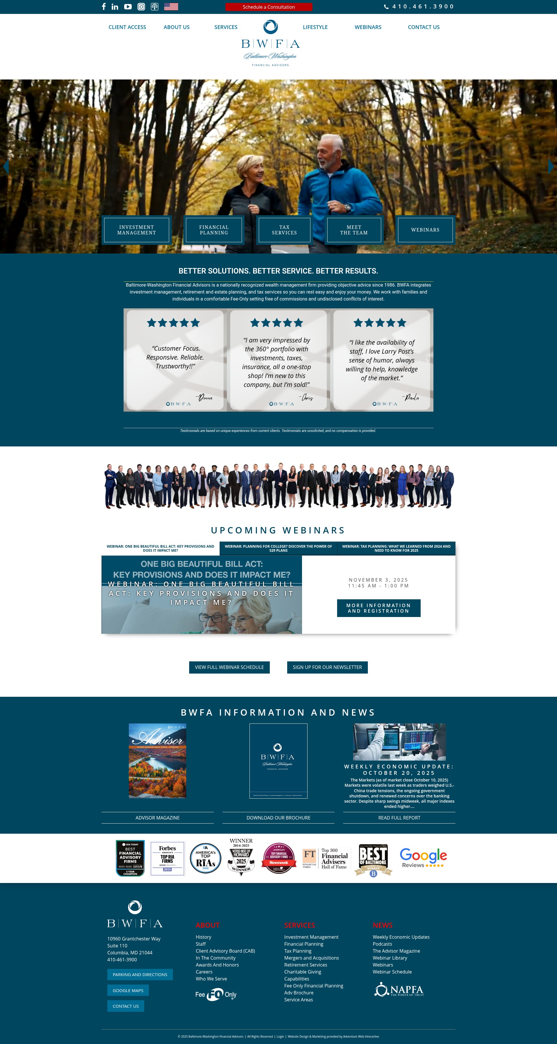 Screenshot of www.bwfa.com