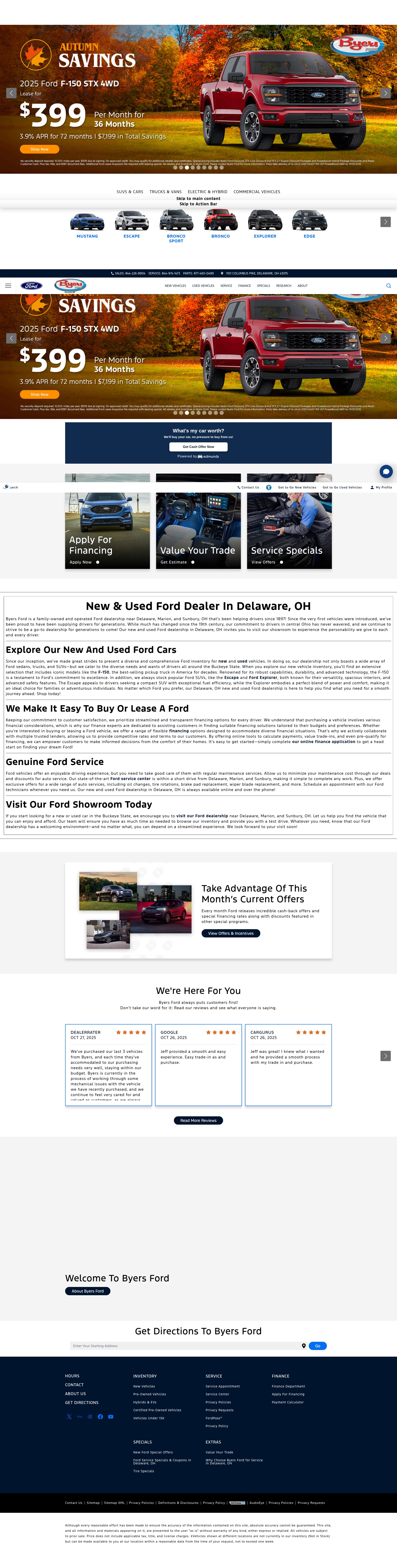 Screenshot of www.byersford.com
