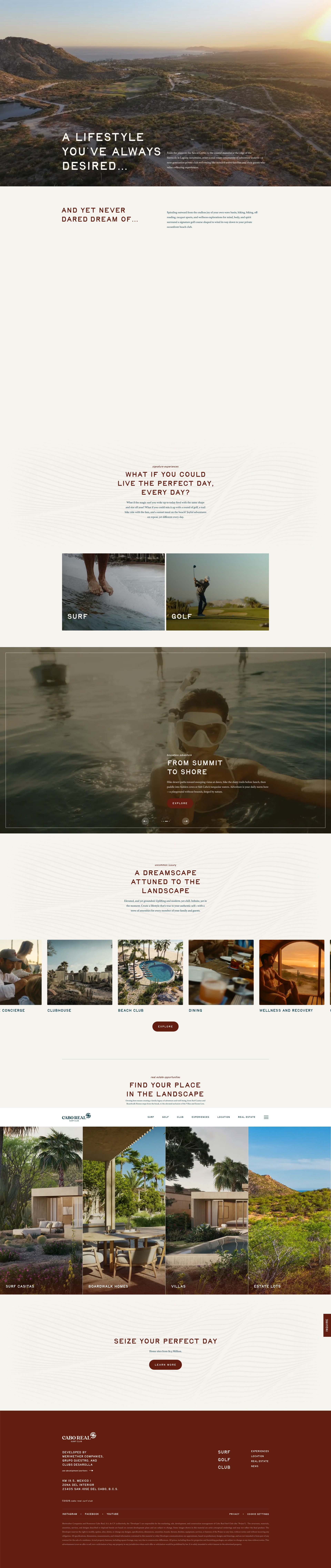 Screenshot of www.caborealsurfclub.com