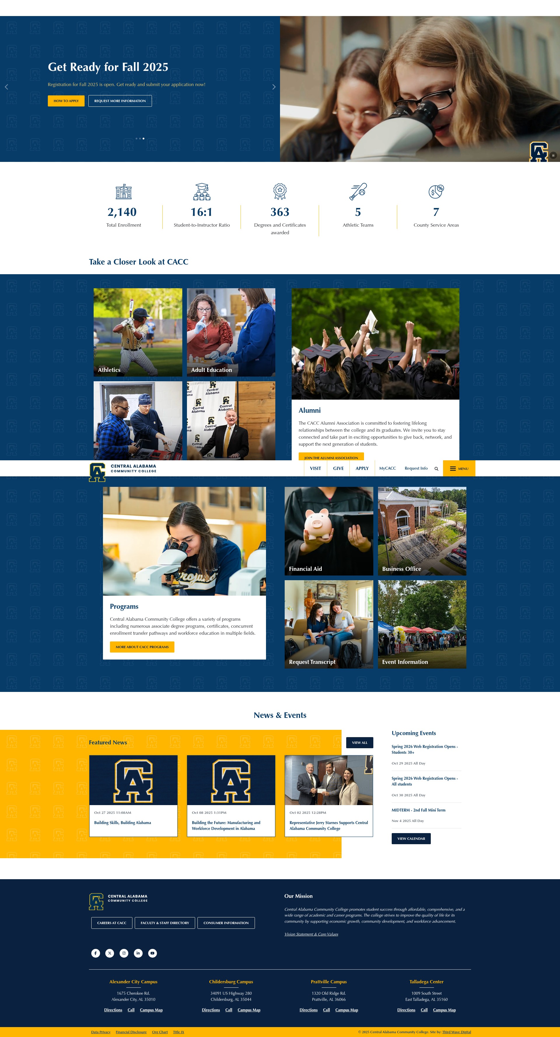 Screenshot of www.cacc.edu