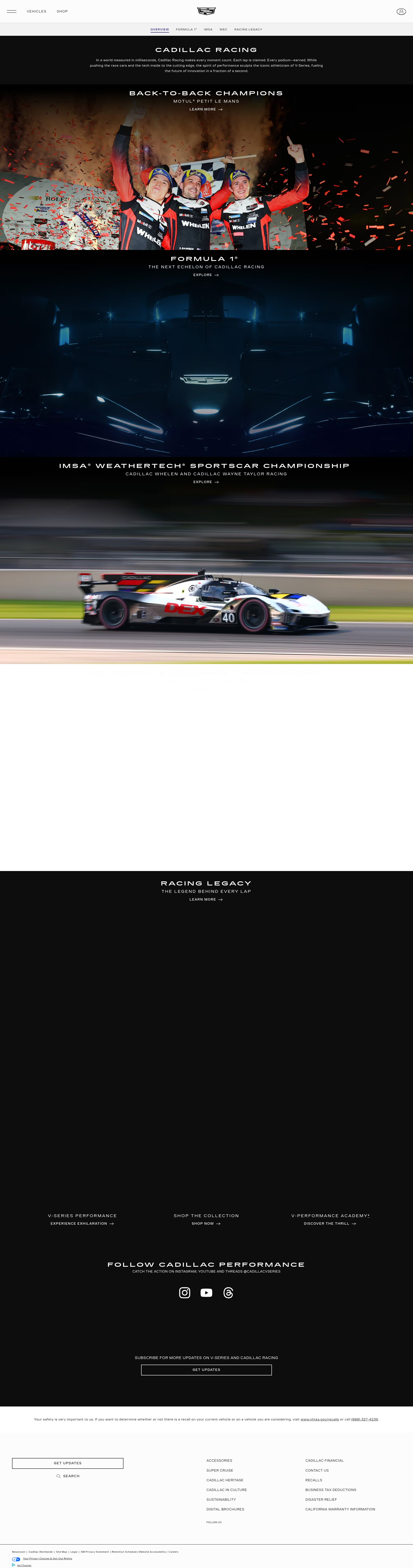 Screenshot of www.cadillac.com
