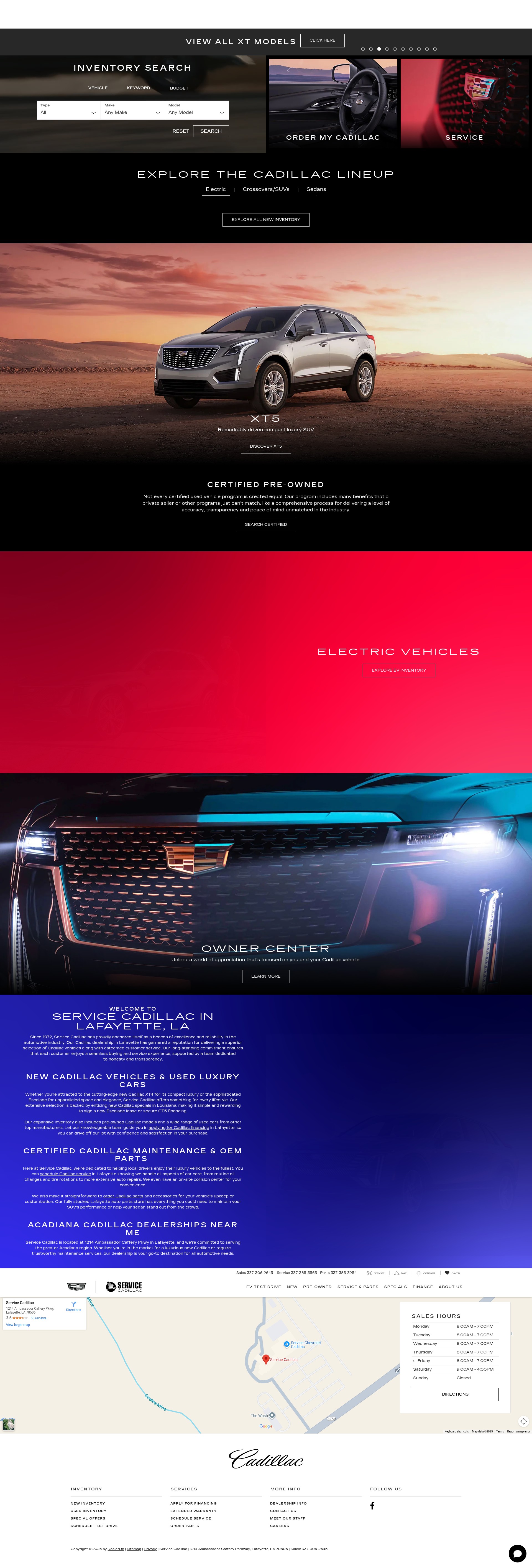 Screenshot of www.cadillacatservice.com