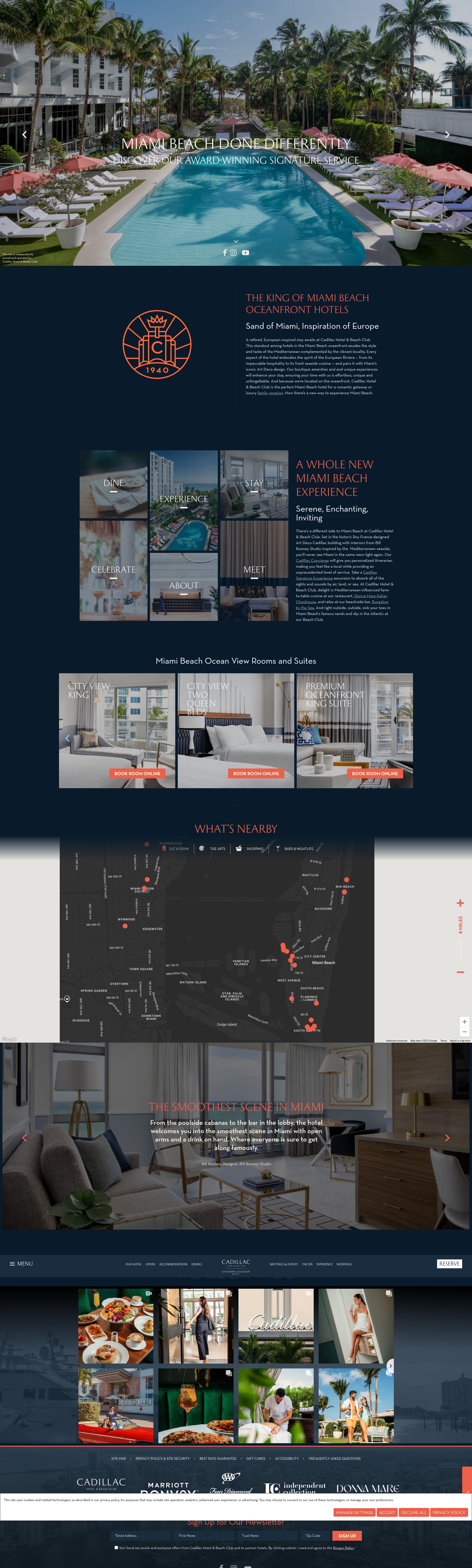 Screenshot of www.cadillachotelmiamibeach.com
