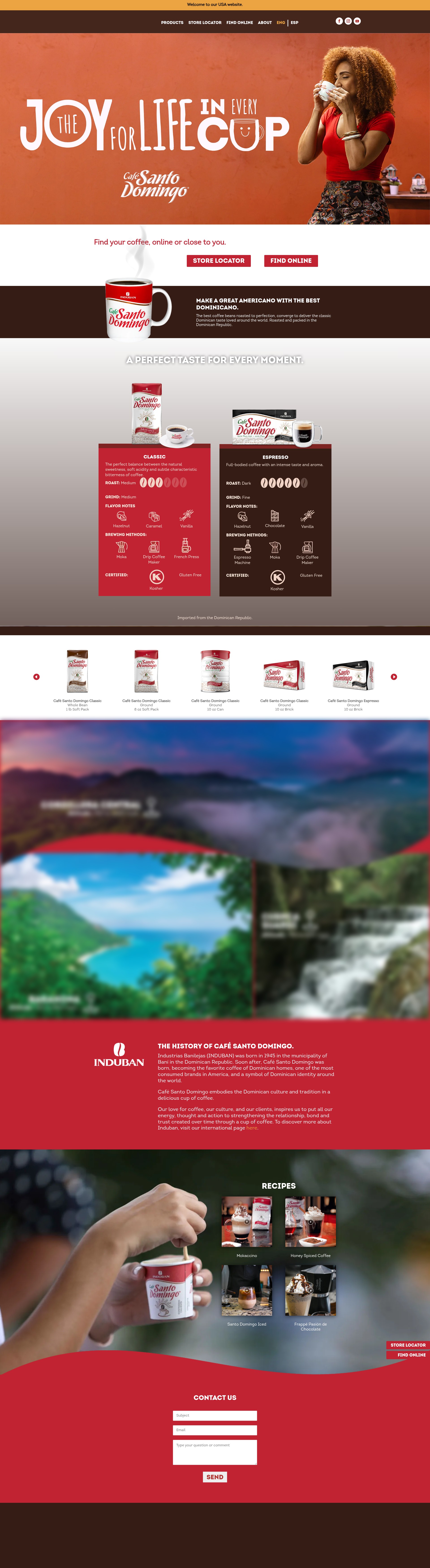Screenshot of www.cafesantodomingo.us