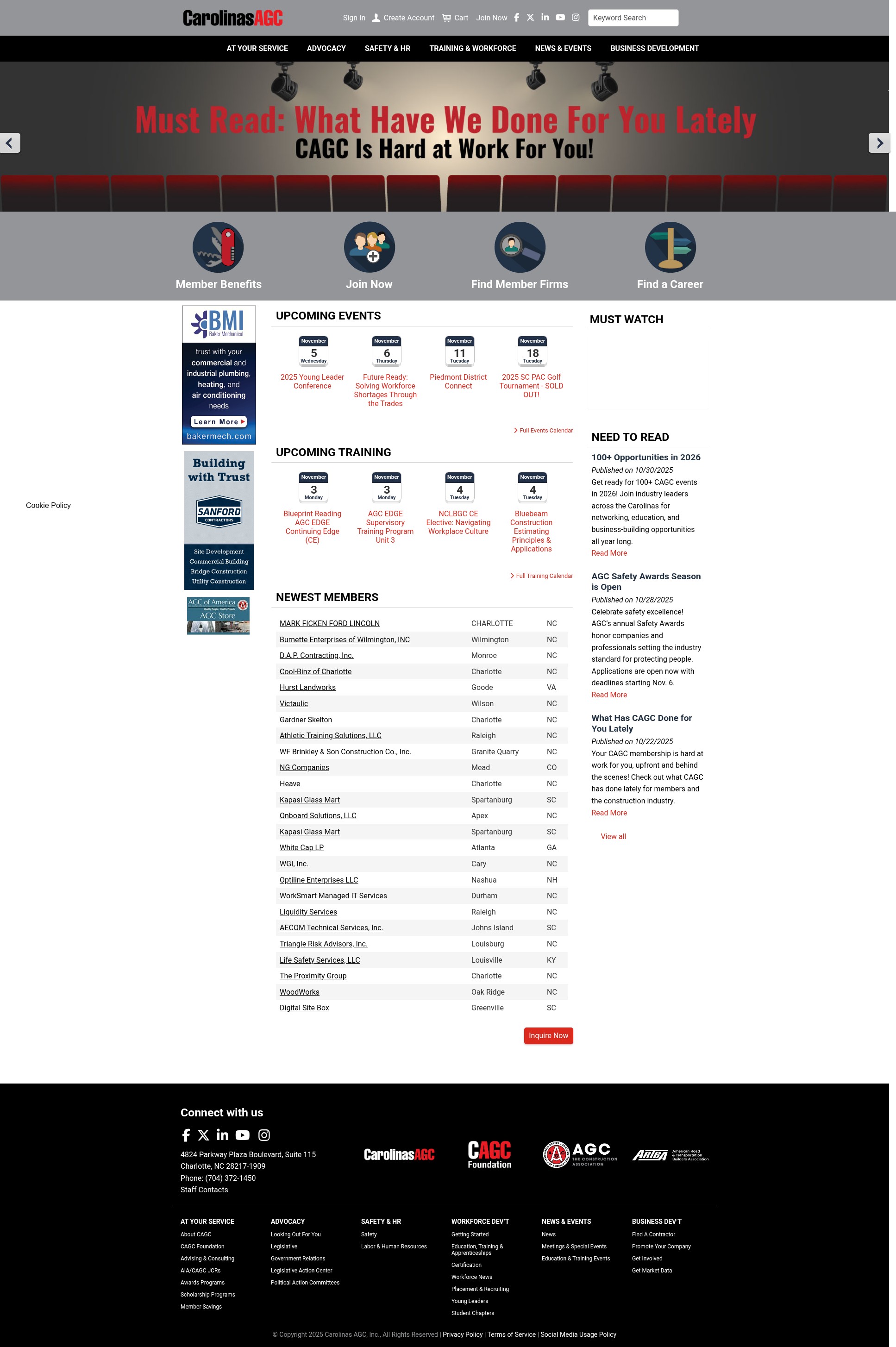 Screenshot of www.cagc.org