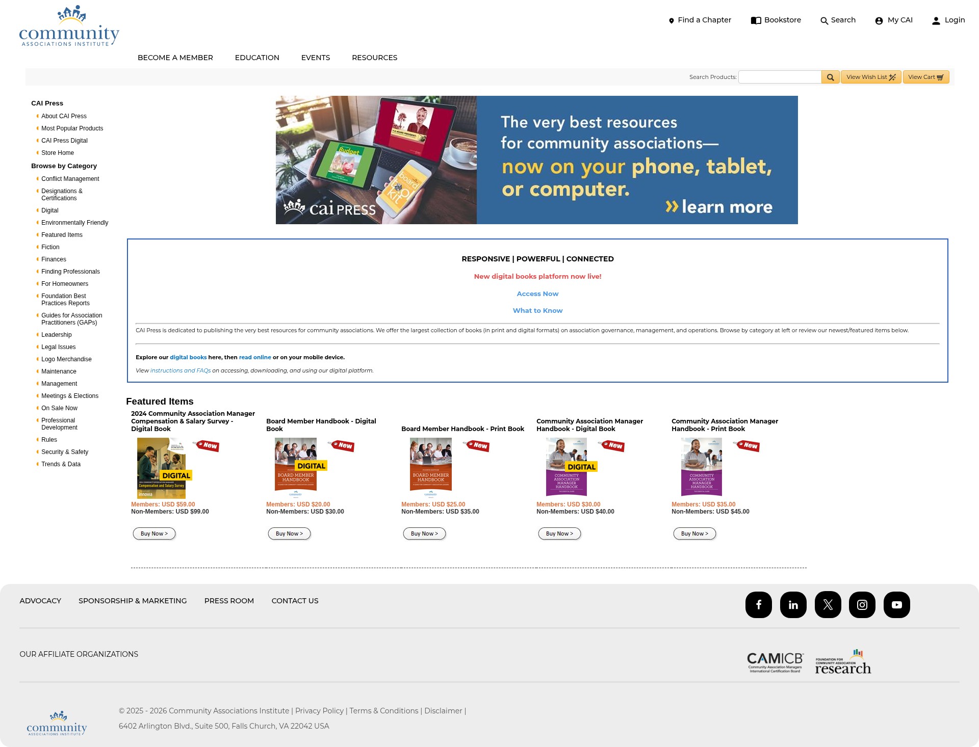 Screenshot of www.caionline.org