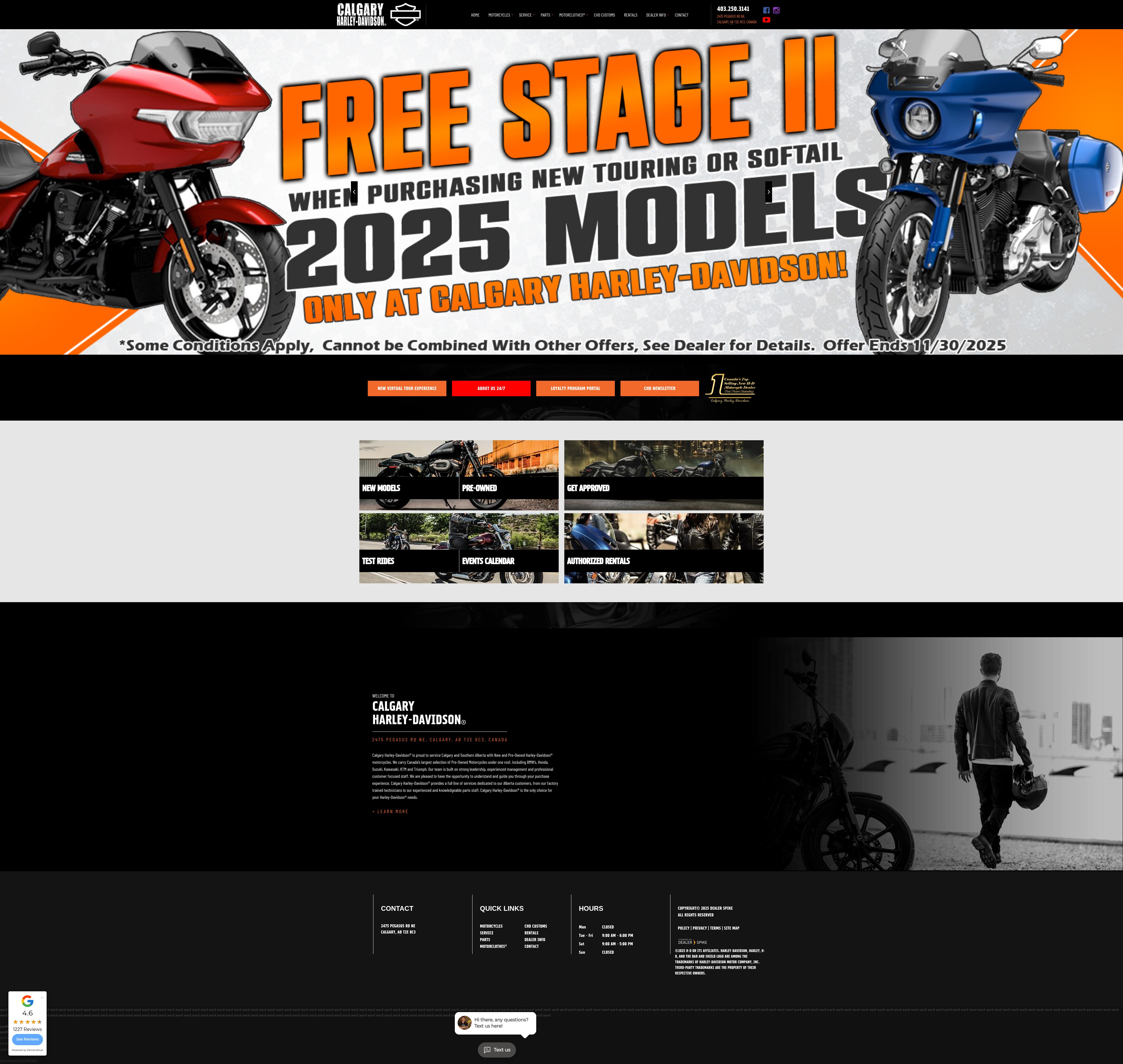 Screenshot of www.calgaryharleydavidson.ca