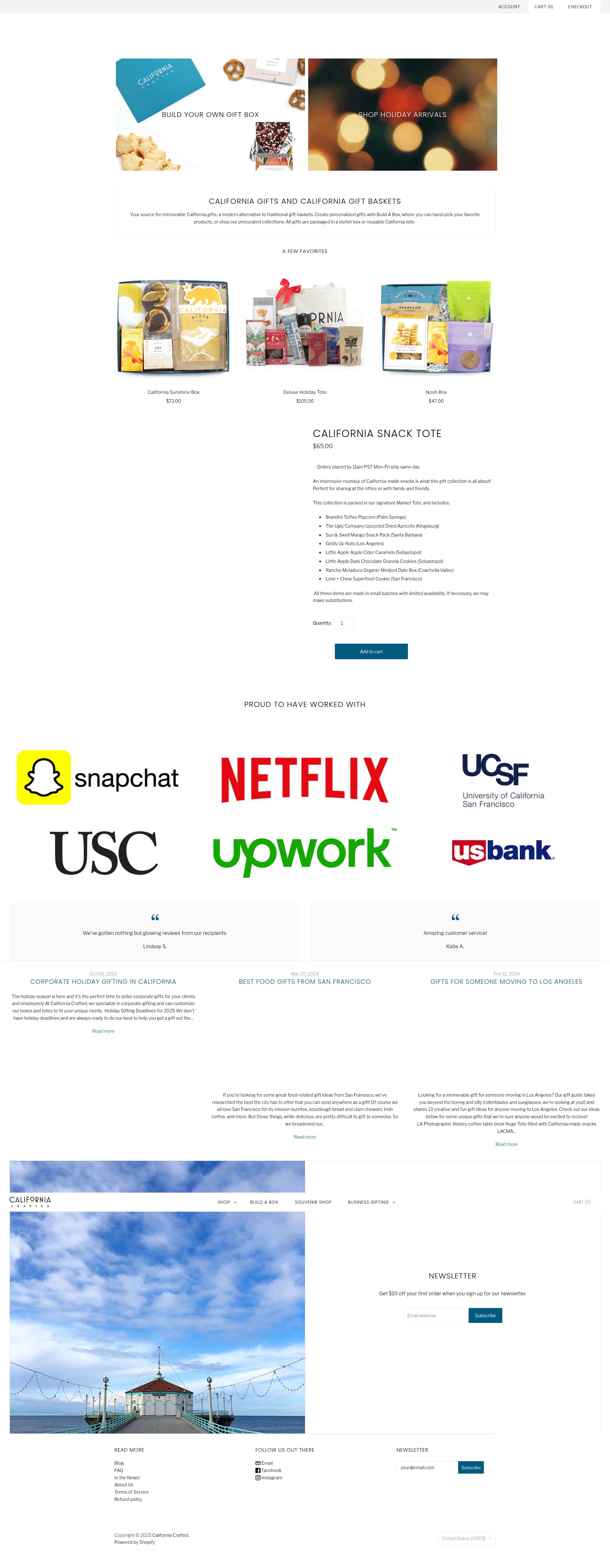 Screenshot of www.californiacraftedbox.com