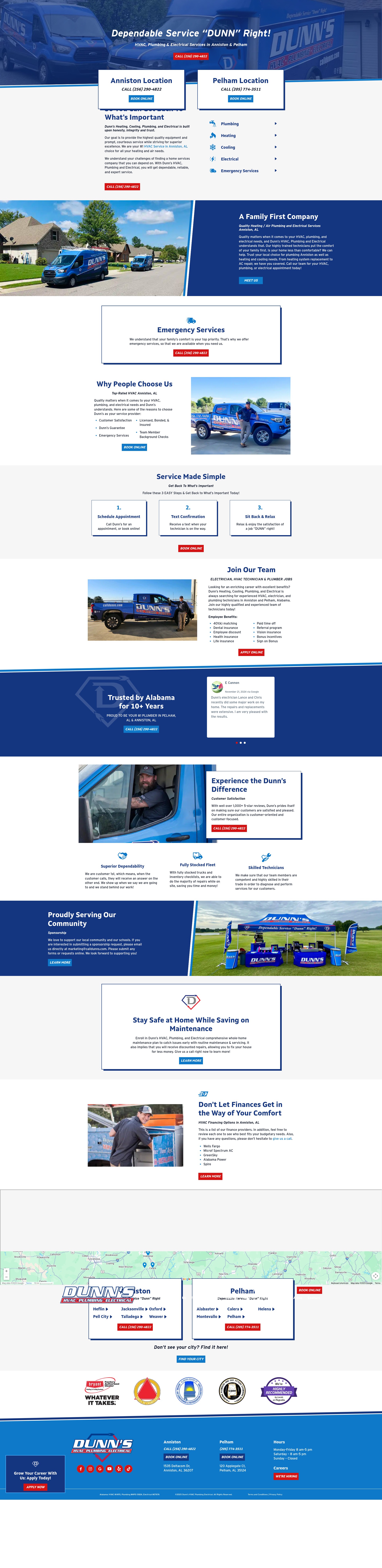 Screenshot of www.calldunns.com