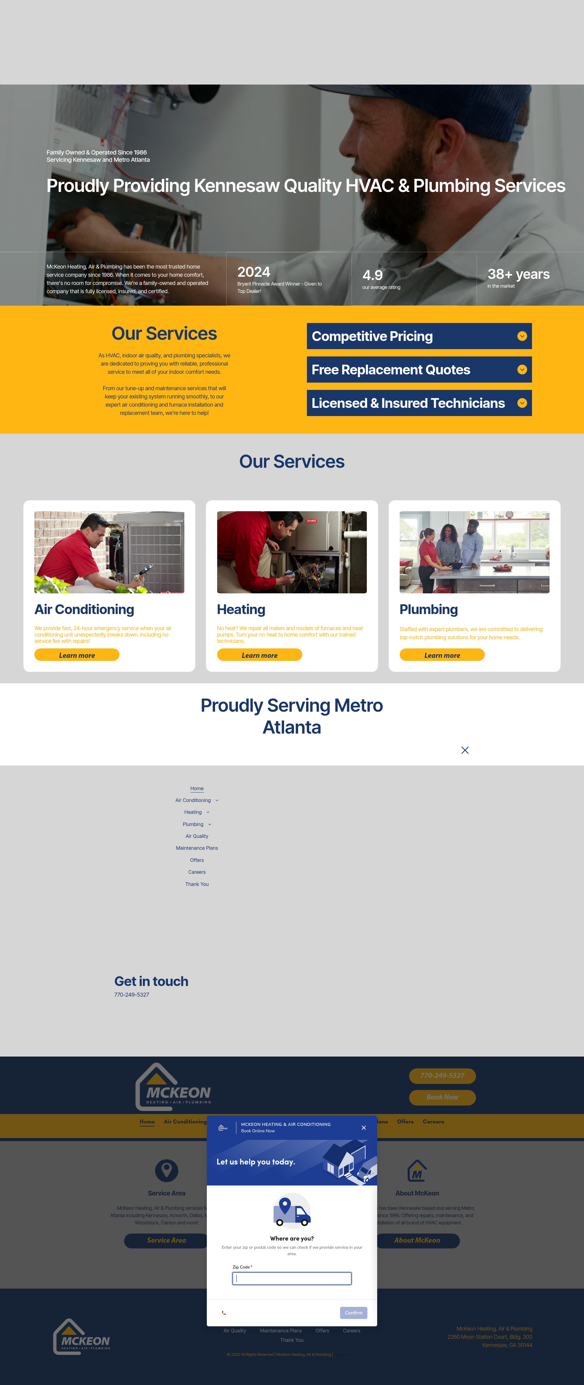 Screenshot of www.callmckeon.com