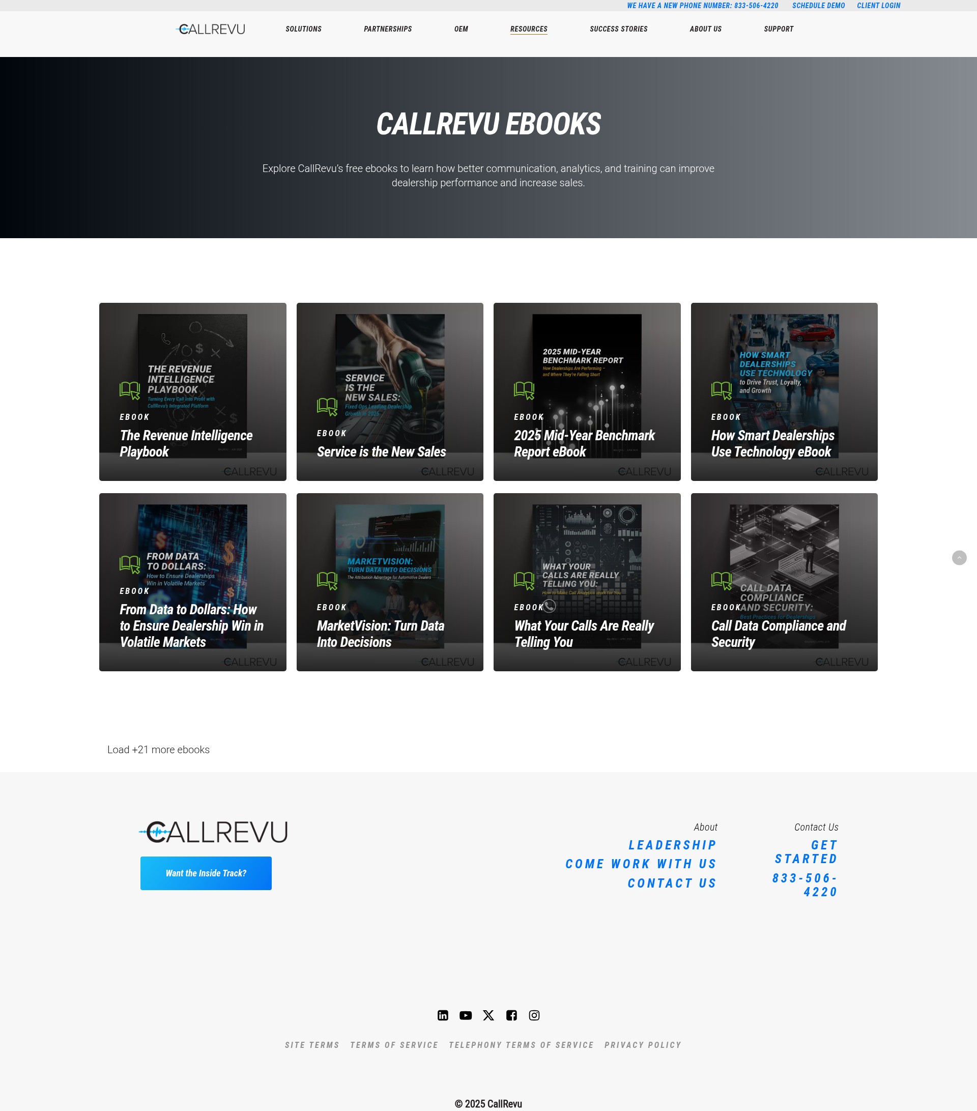 Screenshot of www.callrevu.com