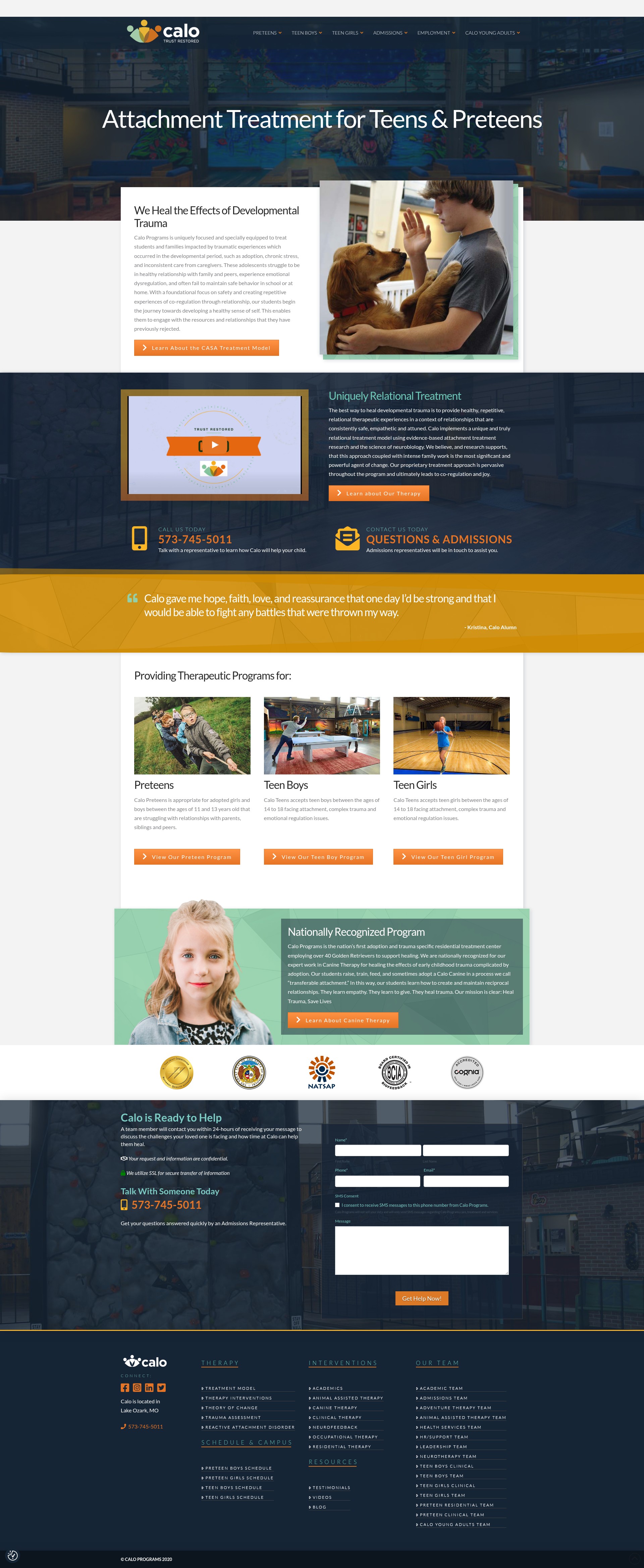 Screenshot of www.caloprograms.com