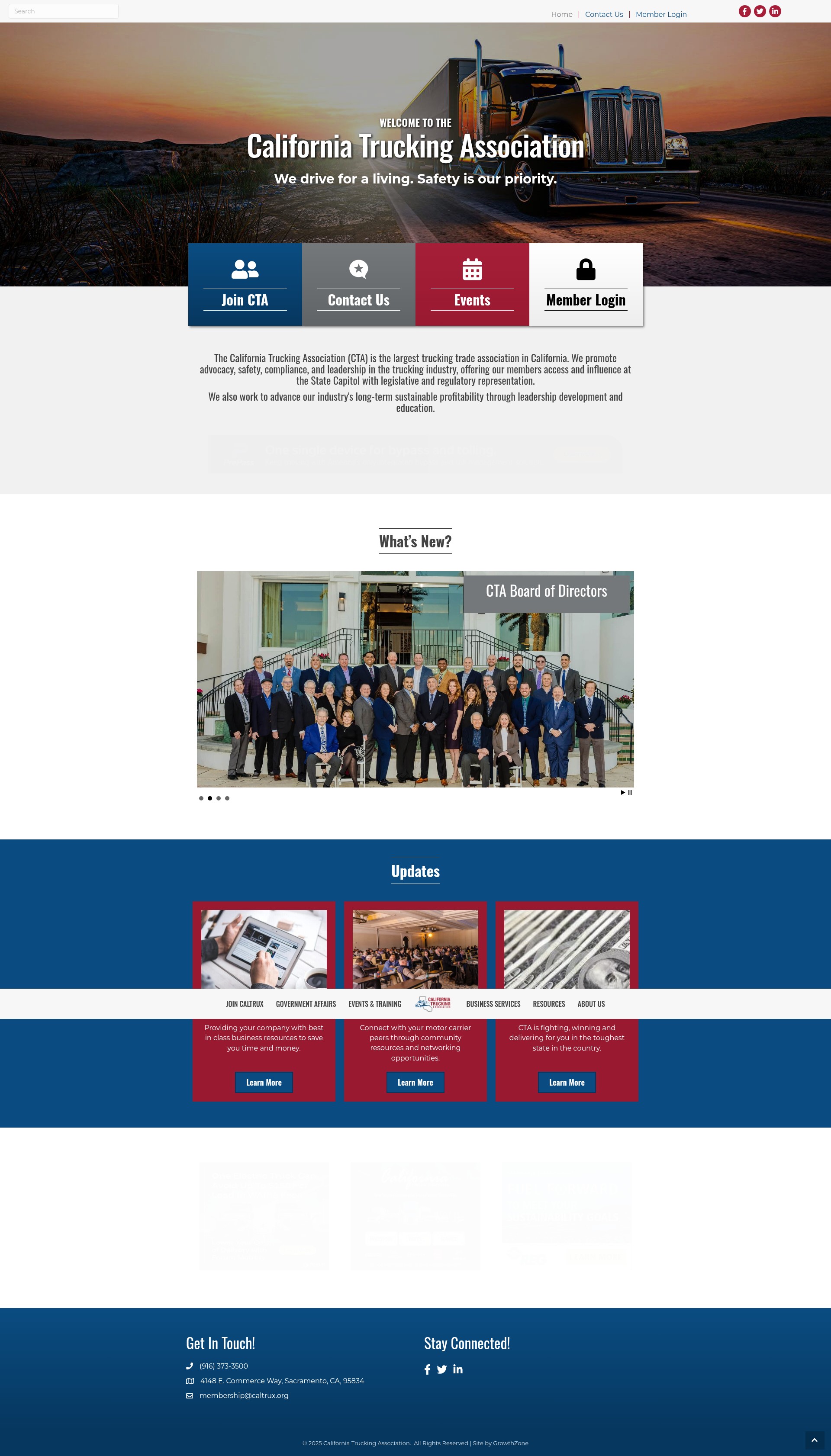 Screenshot of www.caltrux.org