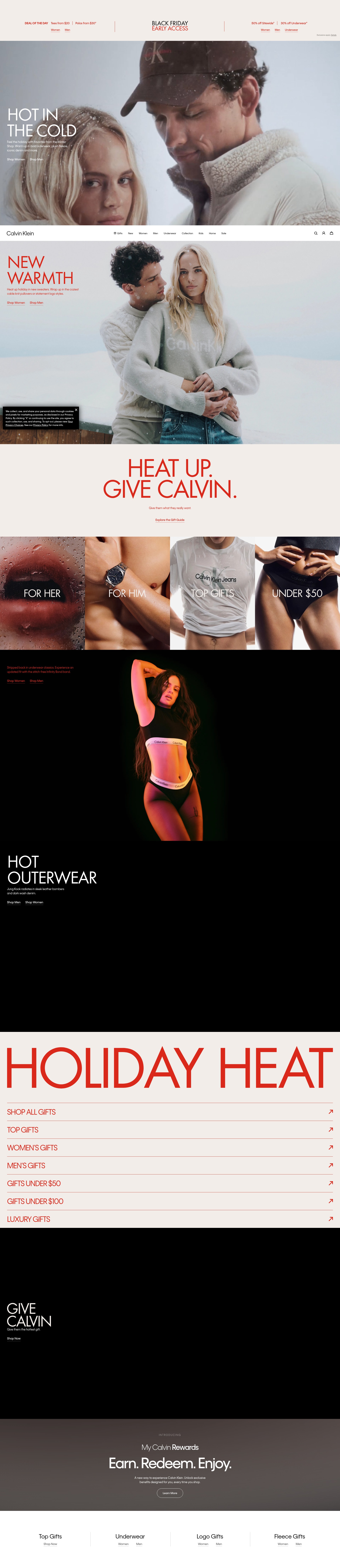 Screenshot of www.calvinklein.us