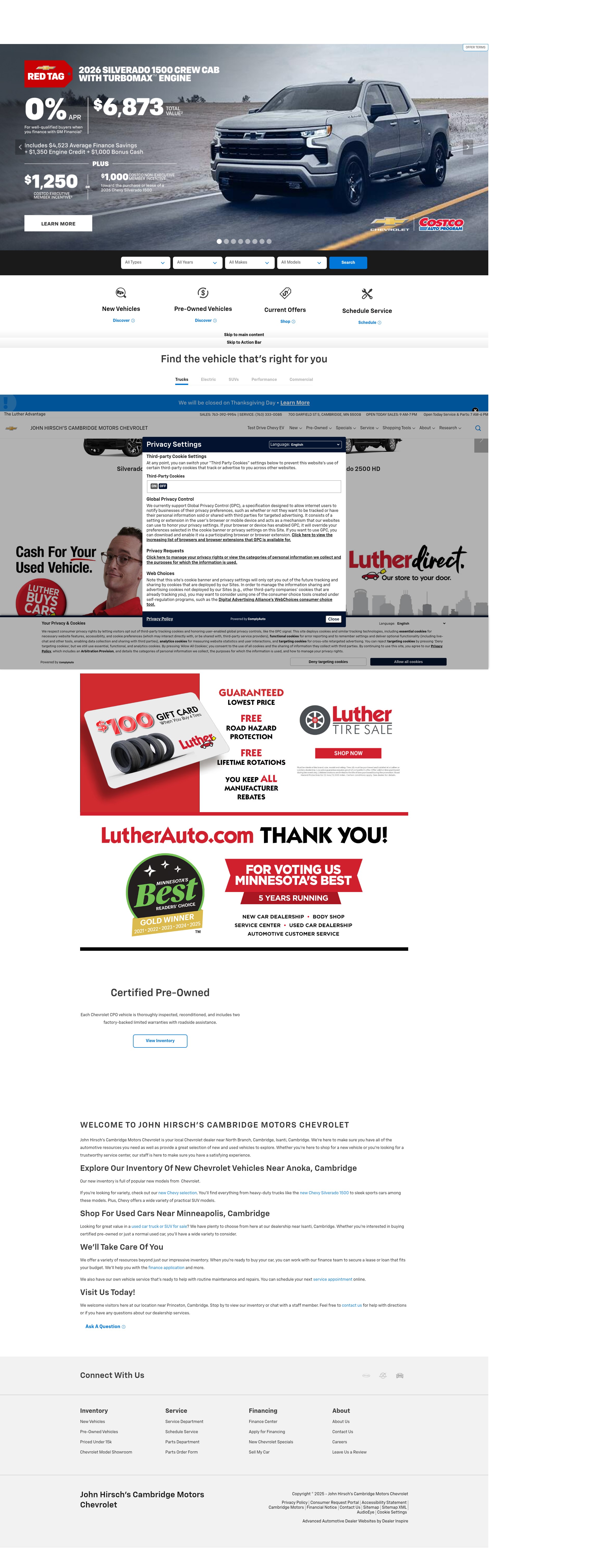 Screenshot of www.cambridge-motors.com