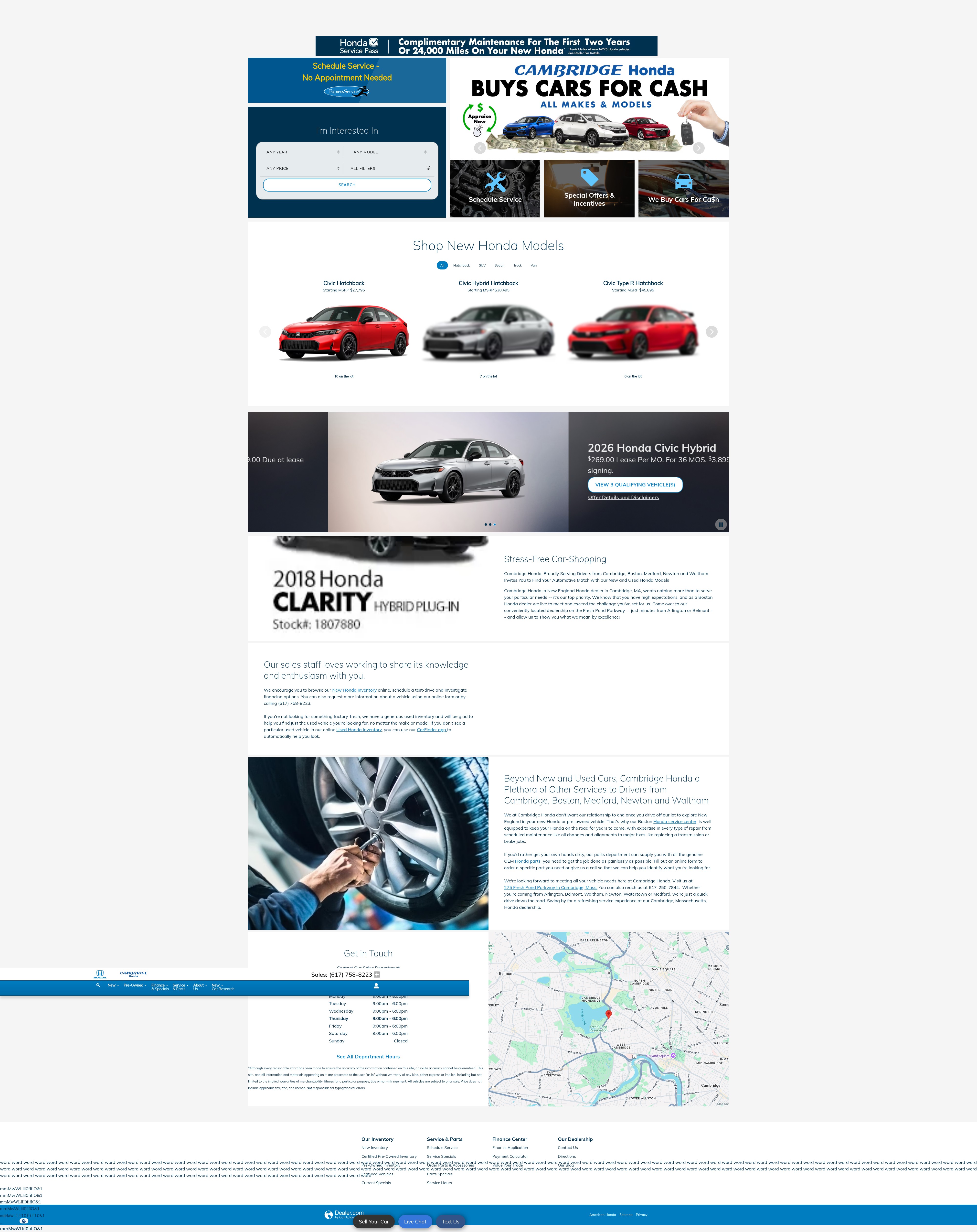 Screenshot of www.cambridgehonda.com