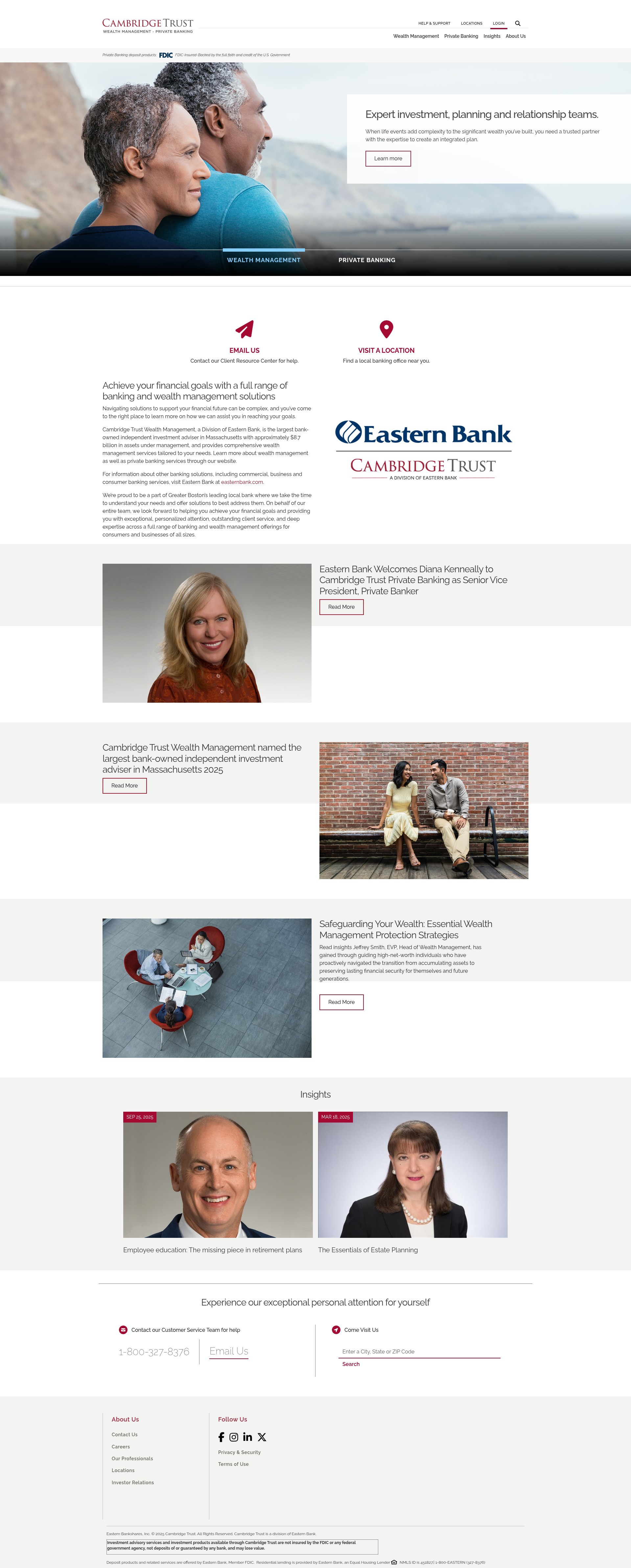 Screenshot of www.cambridgetrust.com