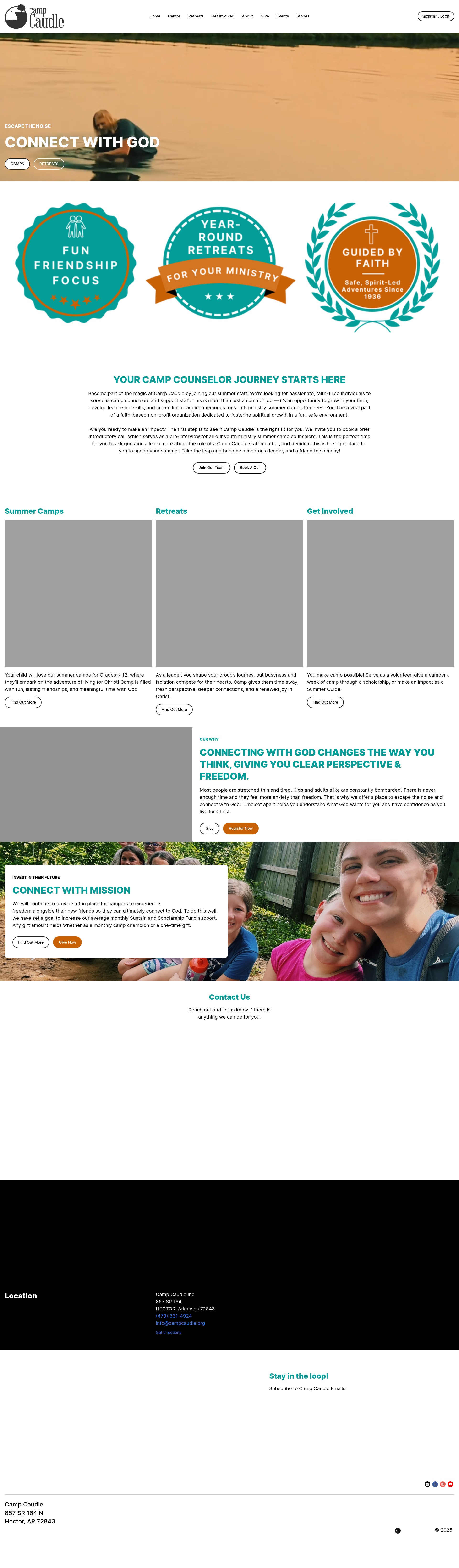 Screenshot of www.campcaudle.org