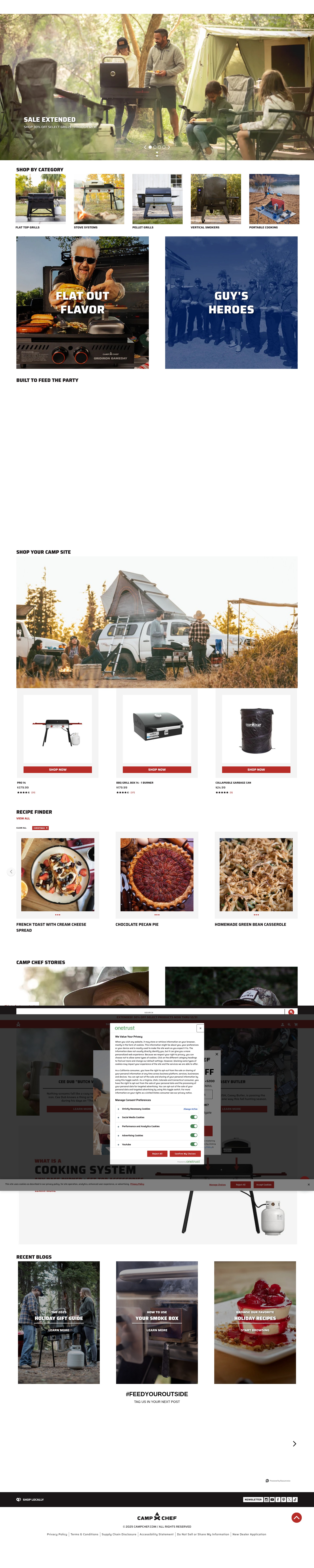 Screenshot of www.campchef.com