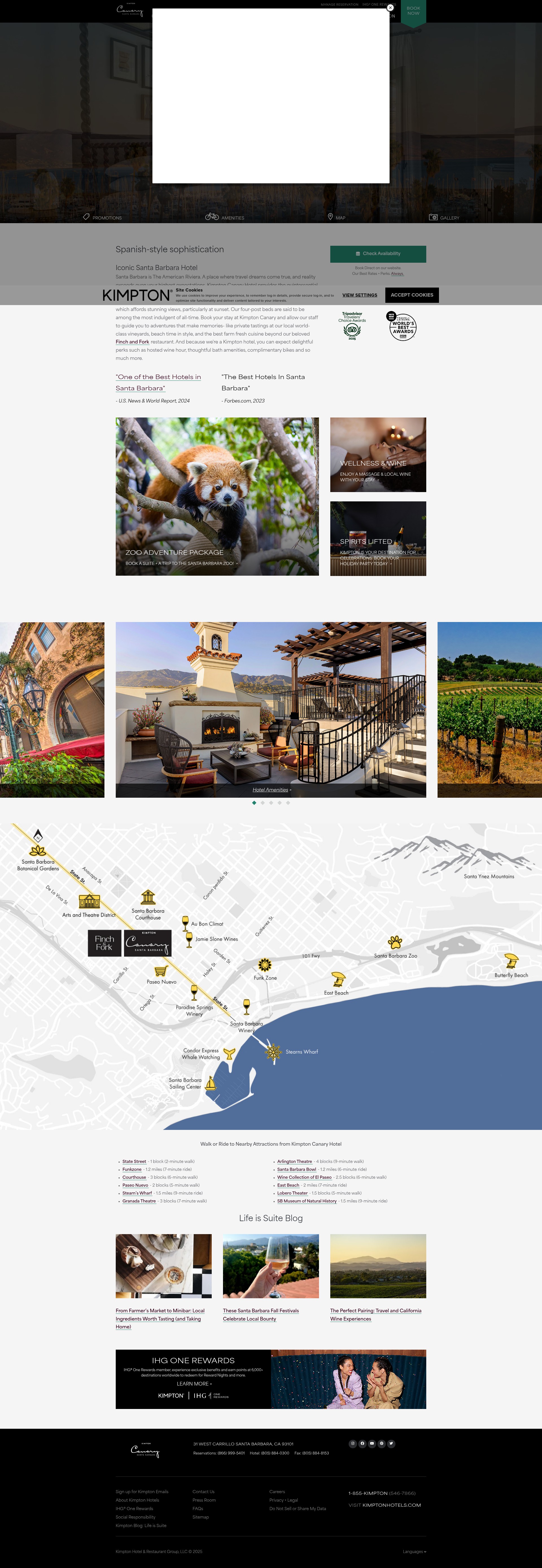 Screenshot of www.canarysantabarbara.com