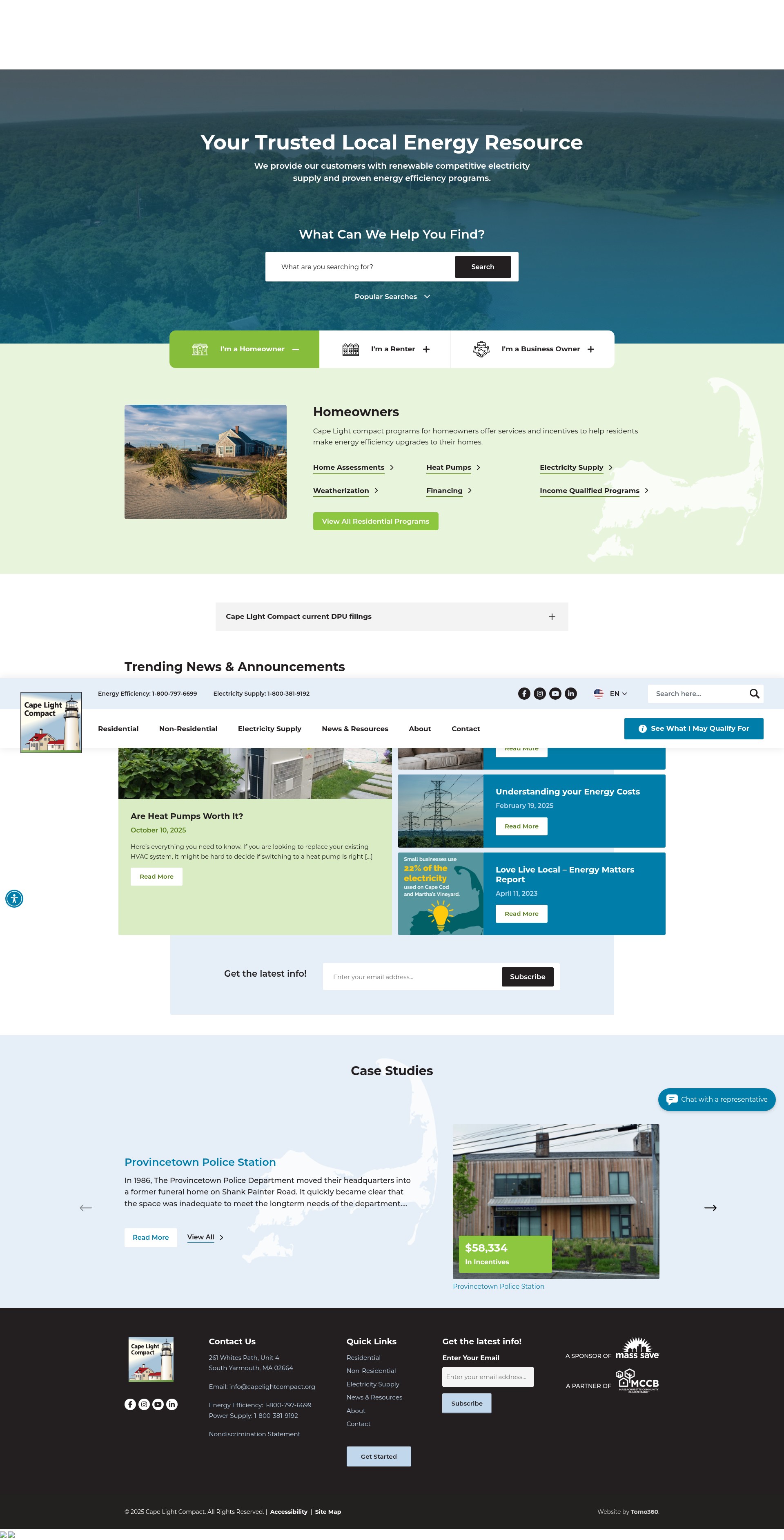 Screenshot of www.capelightcompact.org