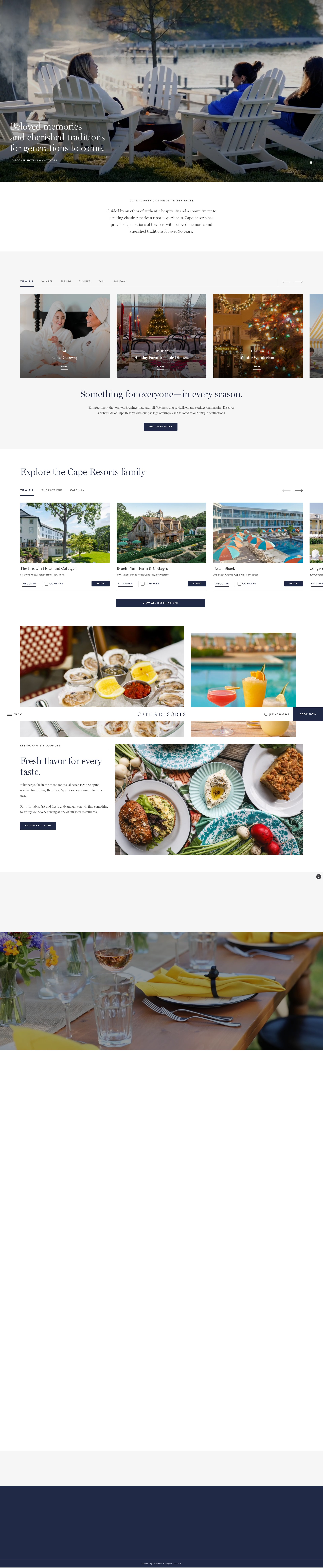 Screenshot of www.caperesorts.com