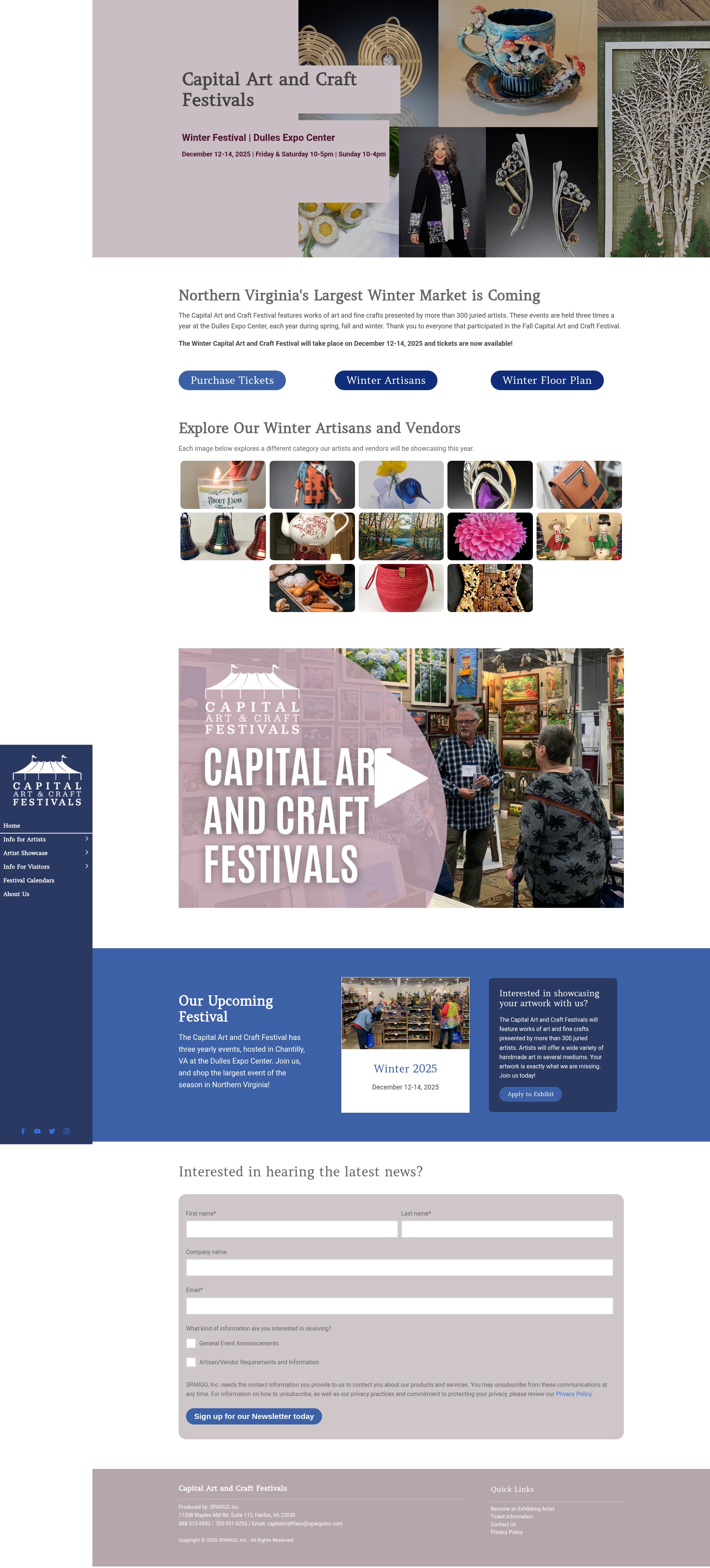 Screenshot of www.capitalartandcraftfestivals.com