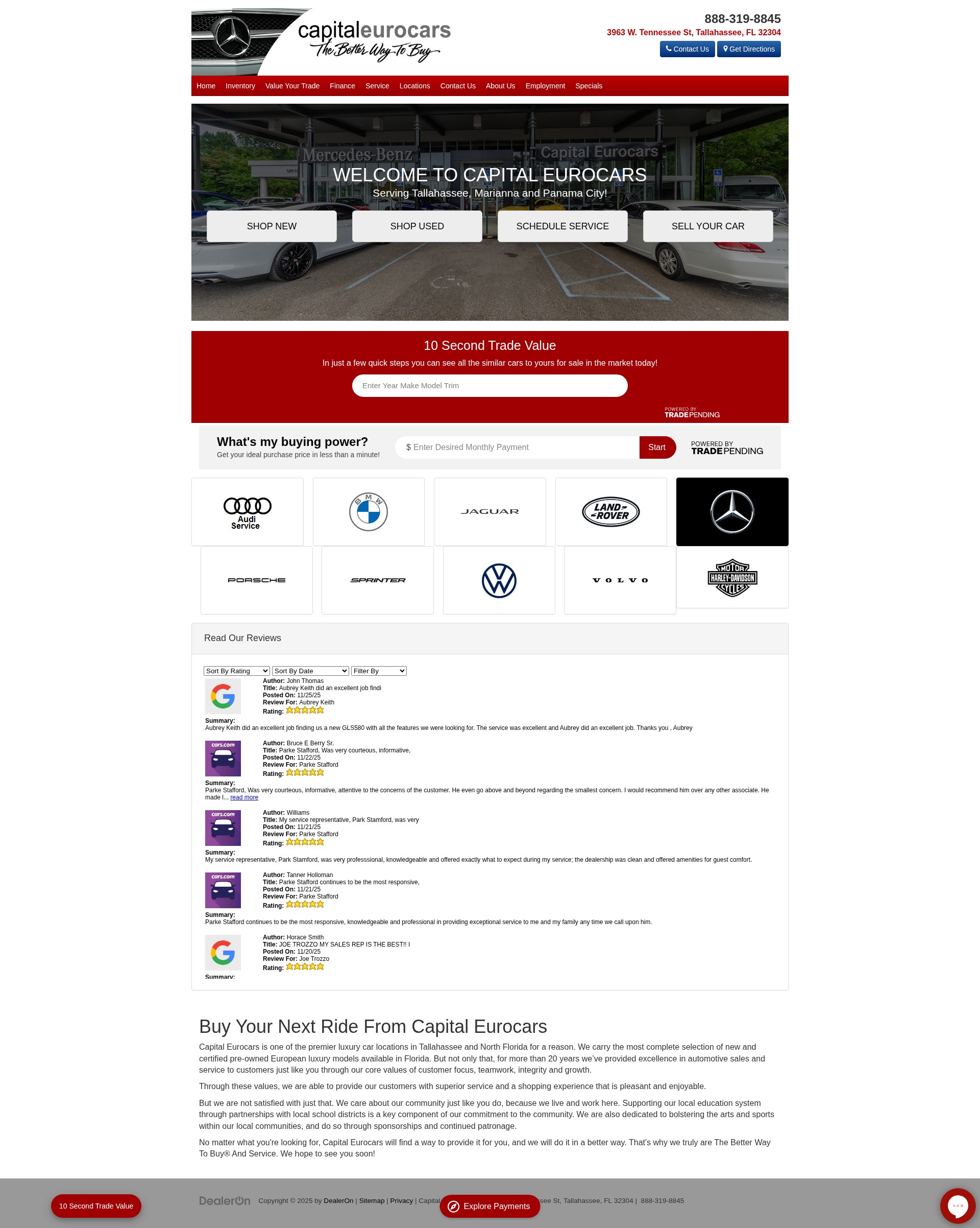 Screenshot of www.capitaleurocars.com