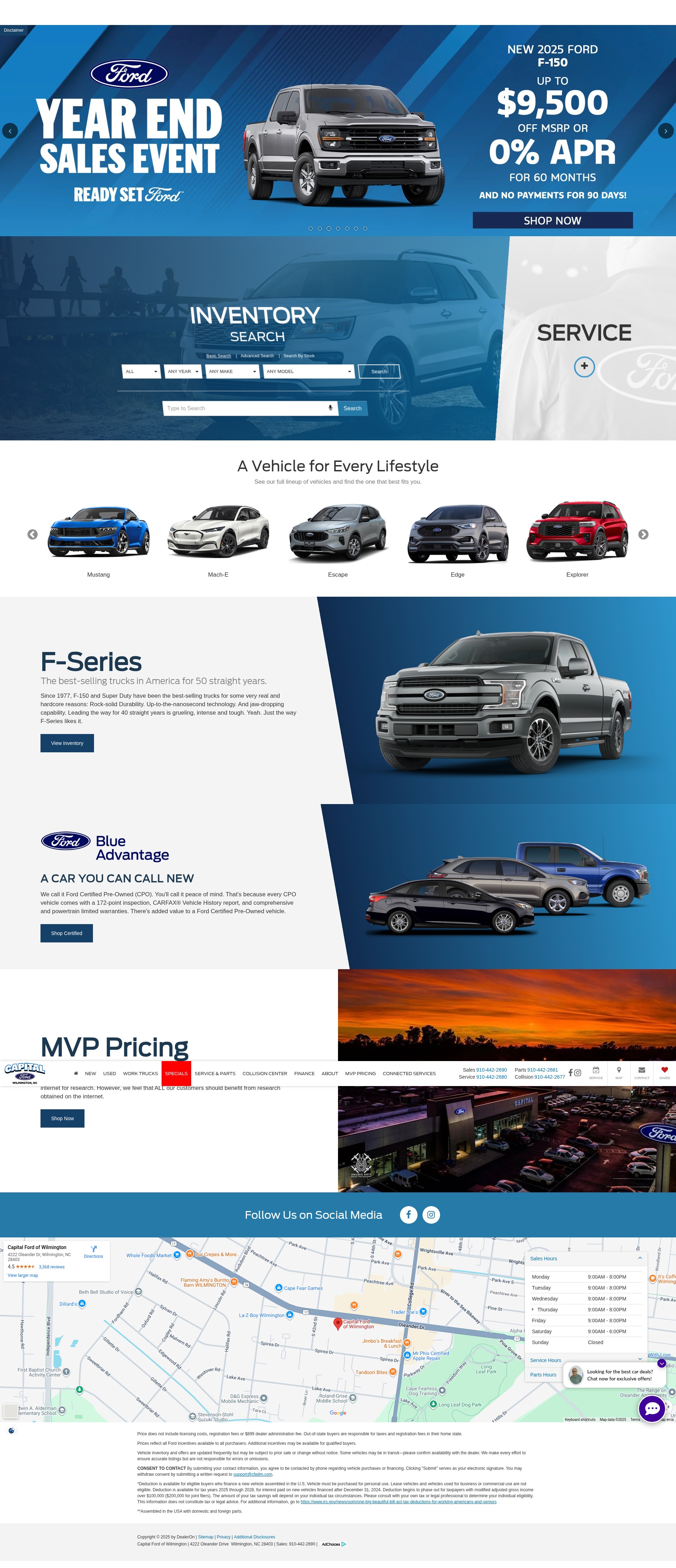 Screenshot of www.capitalfordofwilmington.com