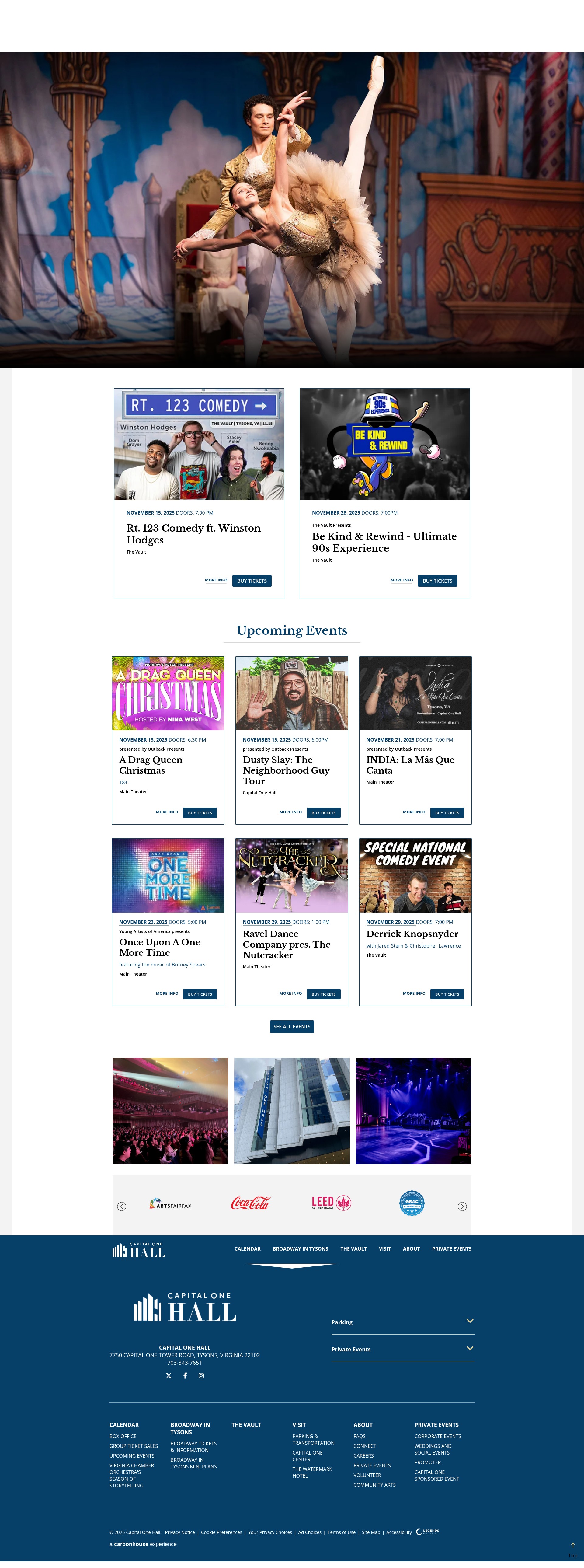 Screenshot of www.capitalonehall.com