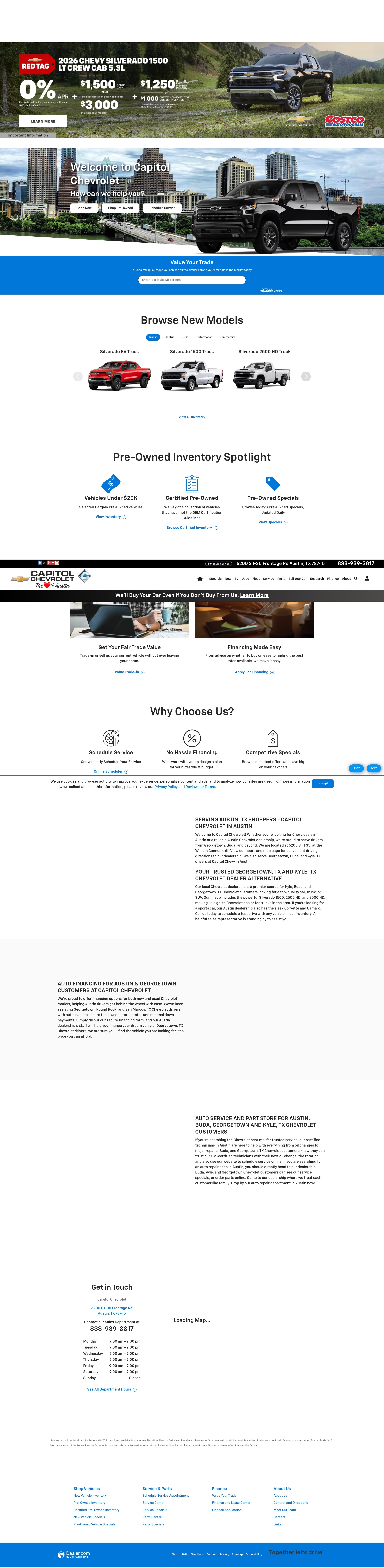Screenshot of www.capitolchevy.com