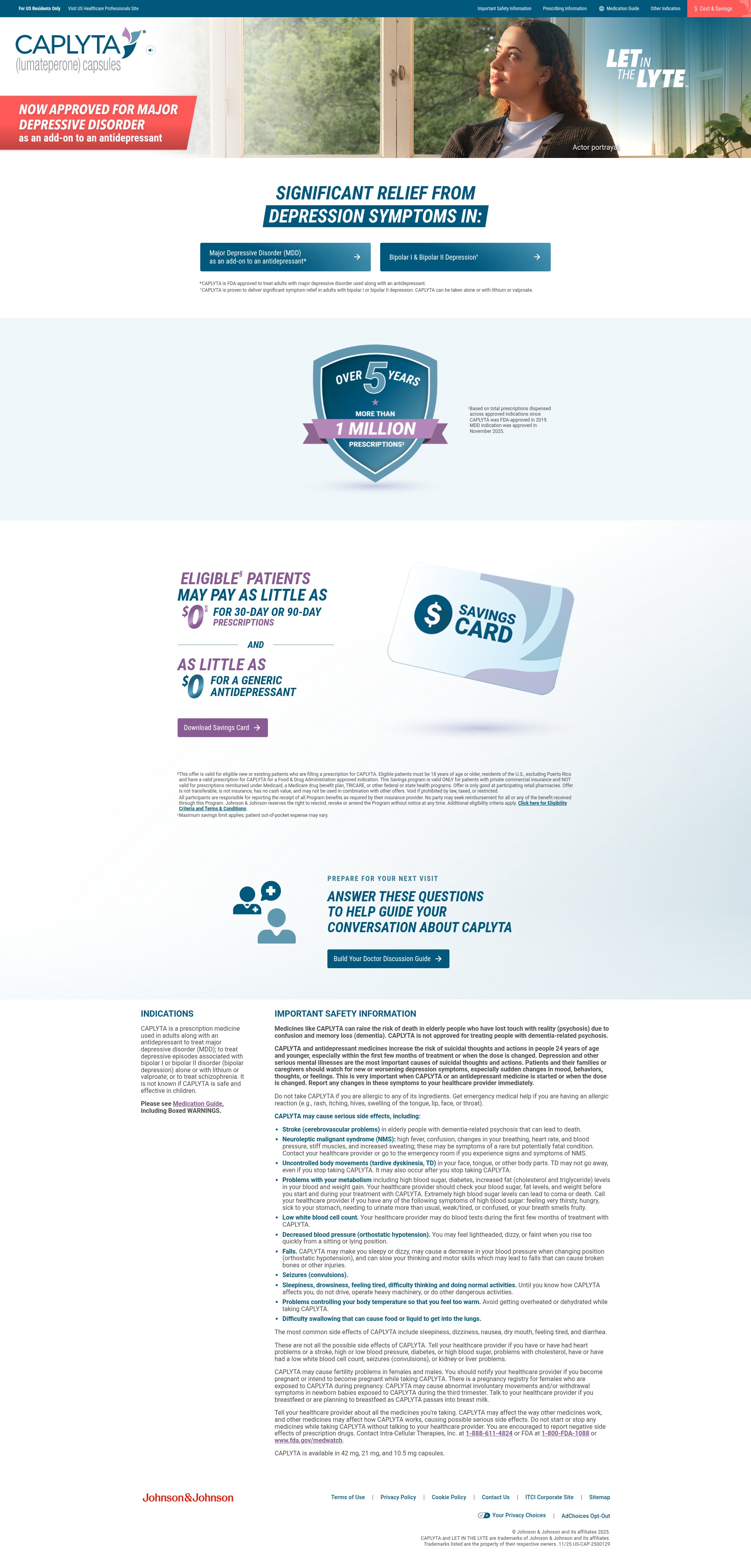 Screenshot of www.caplyta.com