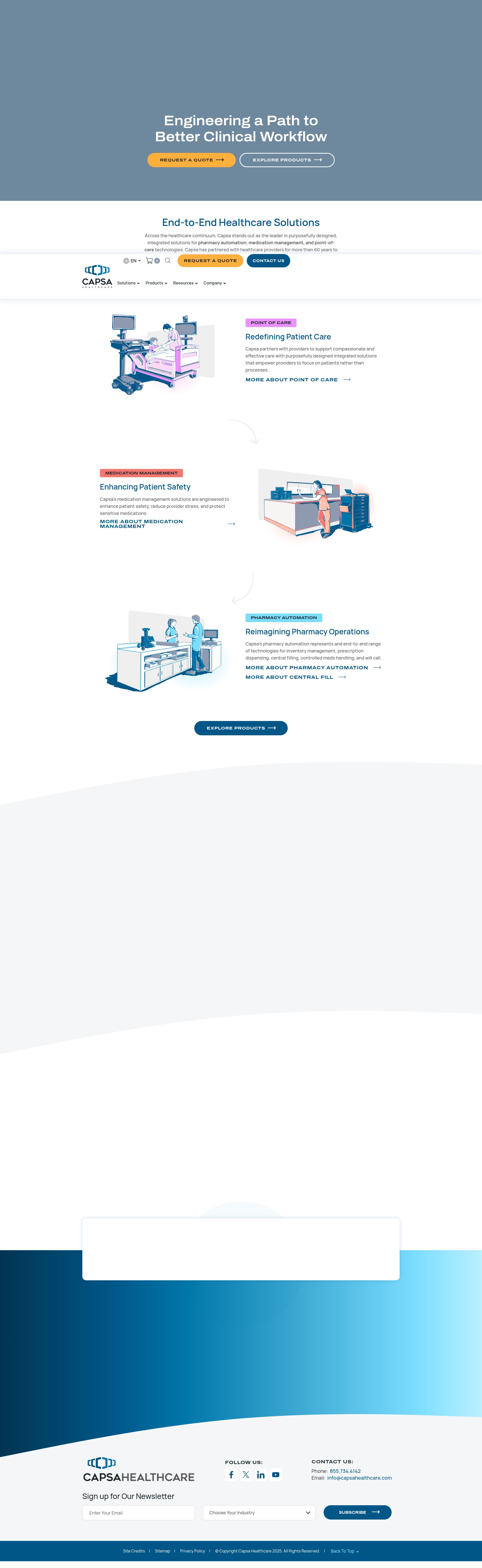 Screenshot of www.capsahealthcare.com