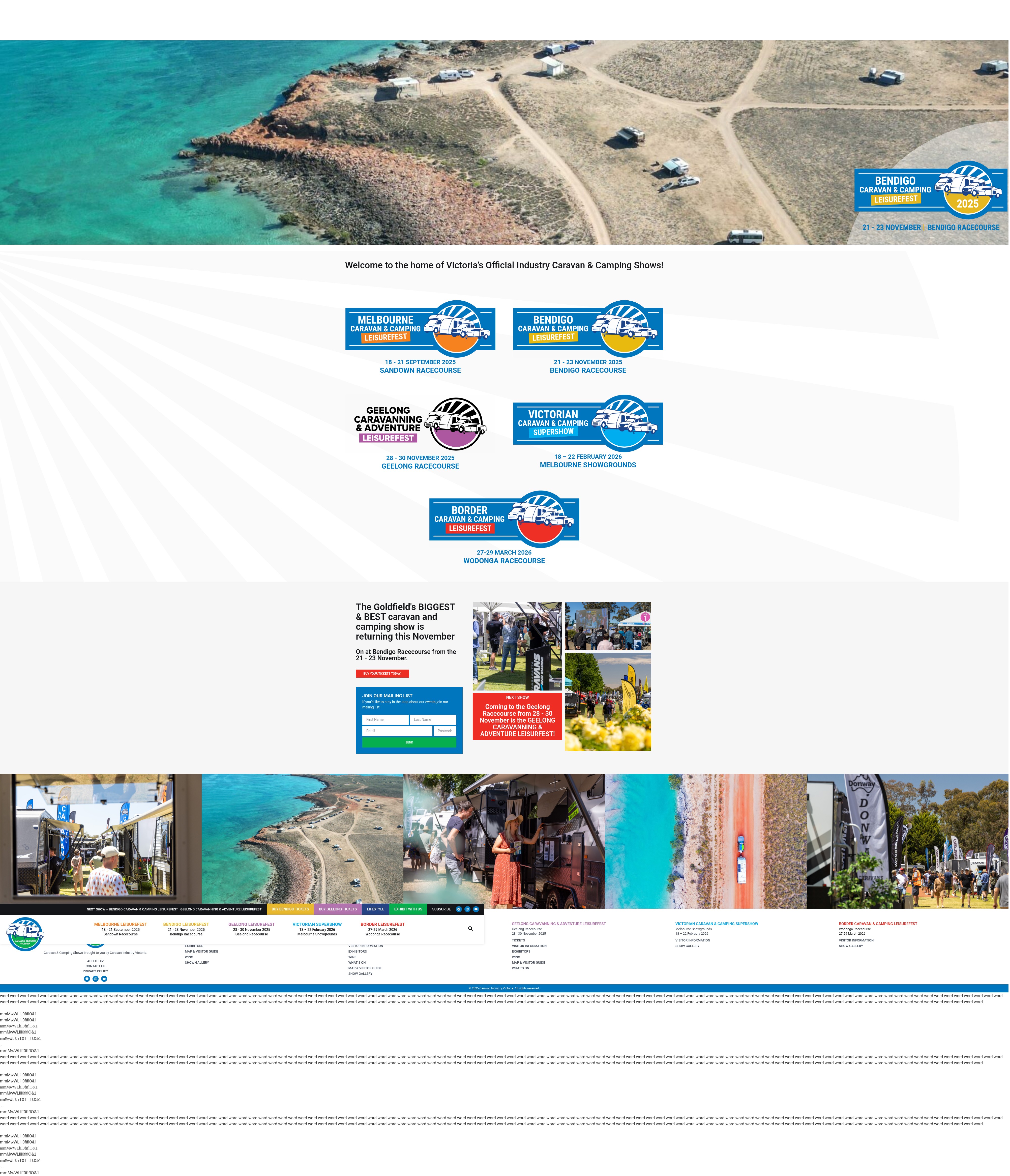Screenshot of www.caravanshow.com.au