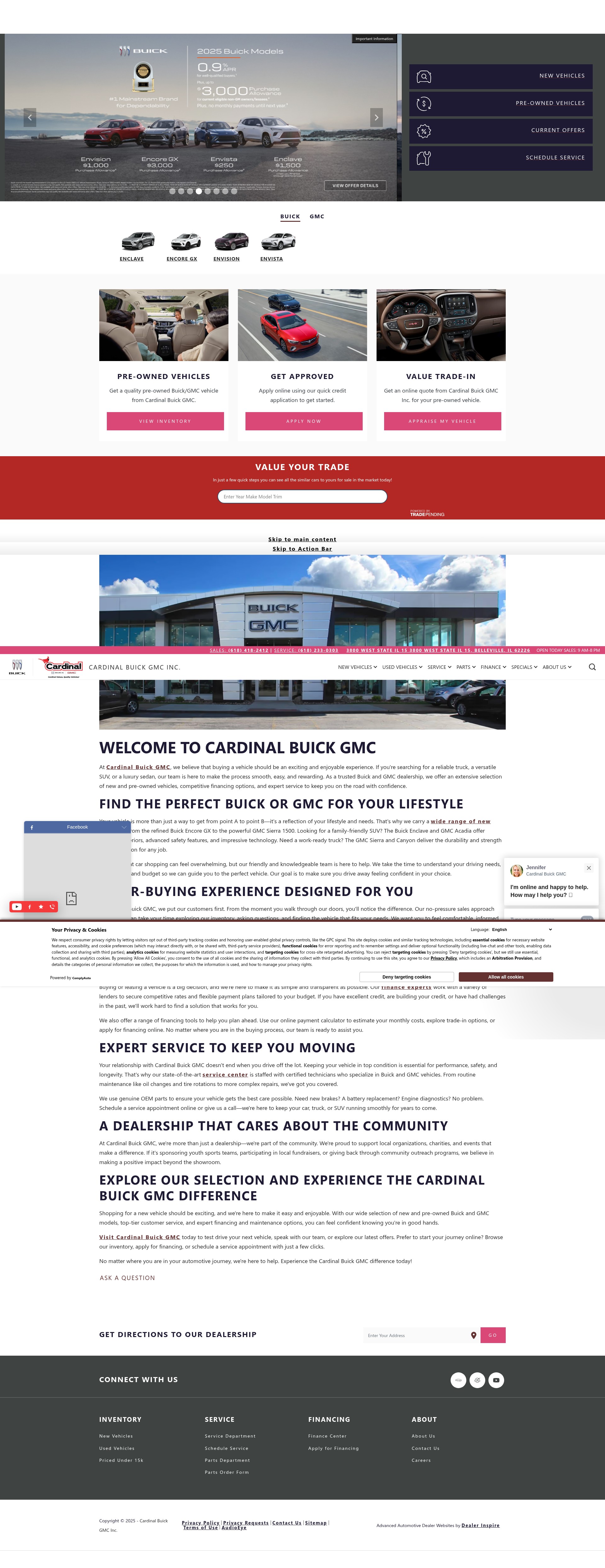 Screenshot of www.cardinalbuickgmc.com