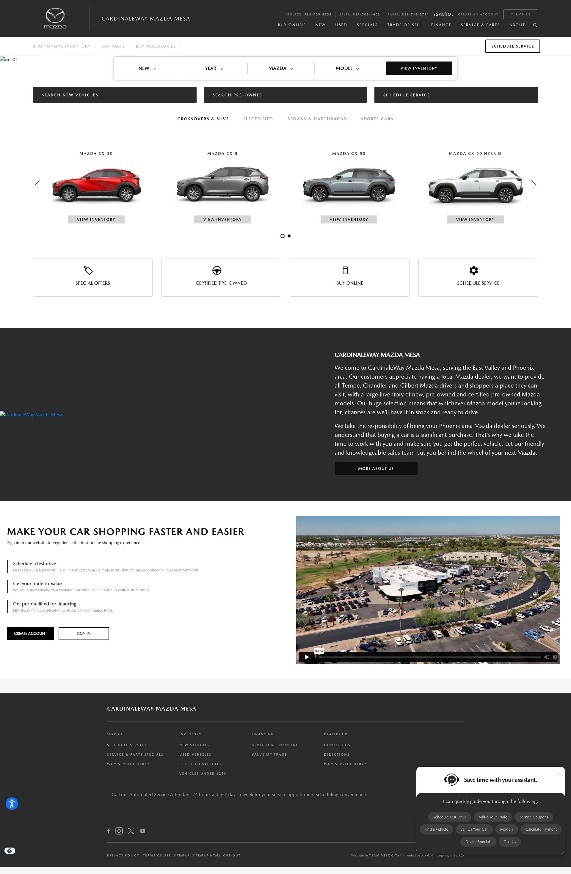 Screenshot of www.cardinalewaymazdamesa.com