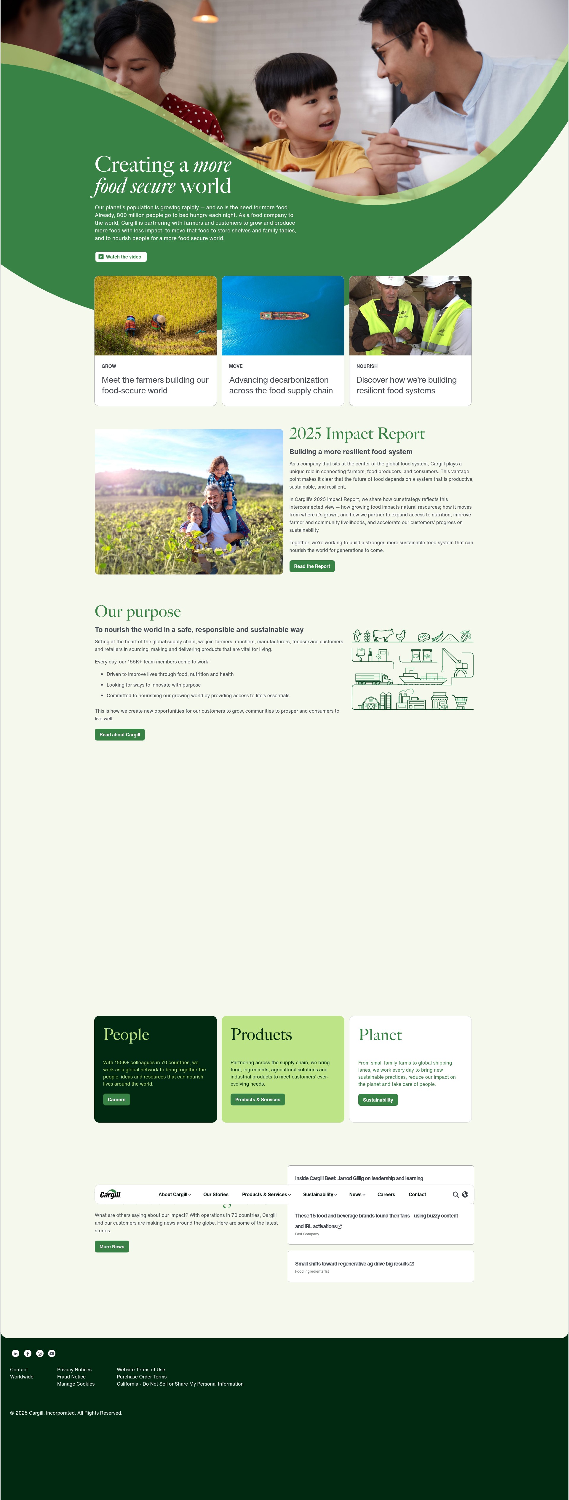 Screenshot of www.cargill.com