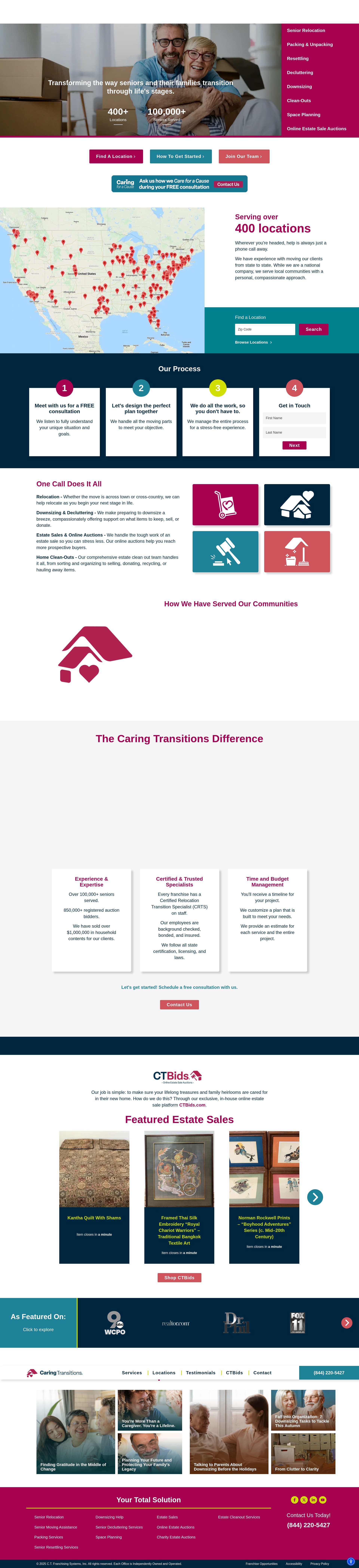 Screenshot of www.caringtransitions.com