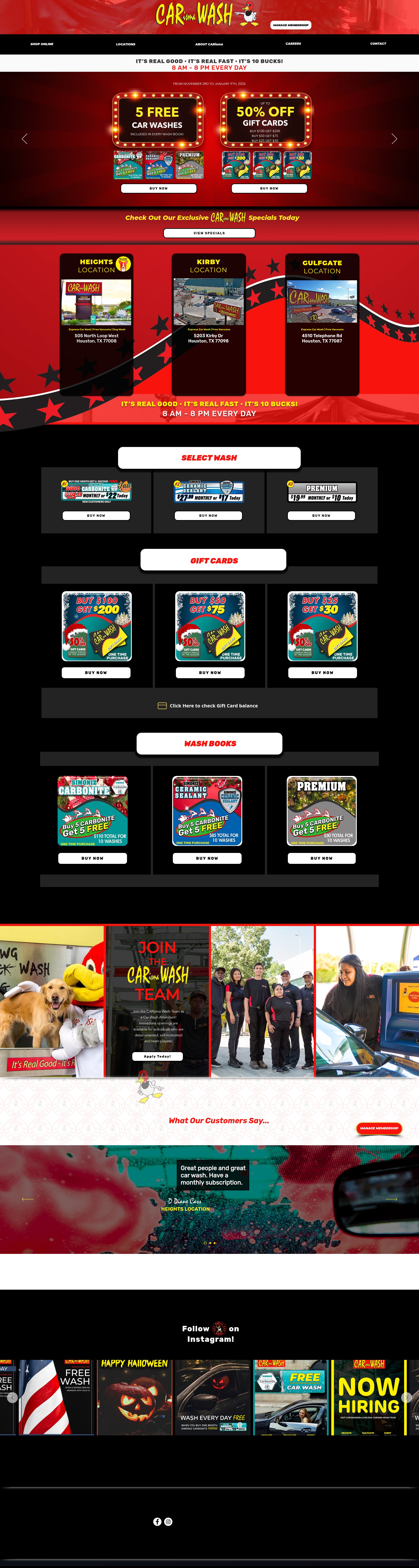 Screenshot of www.carismawash.com