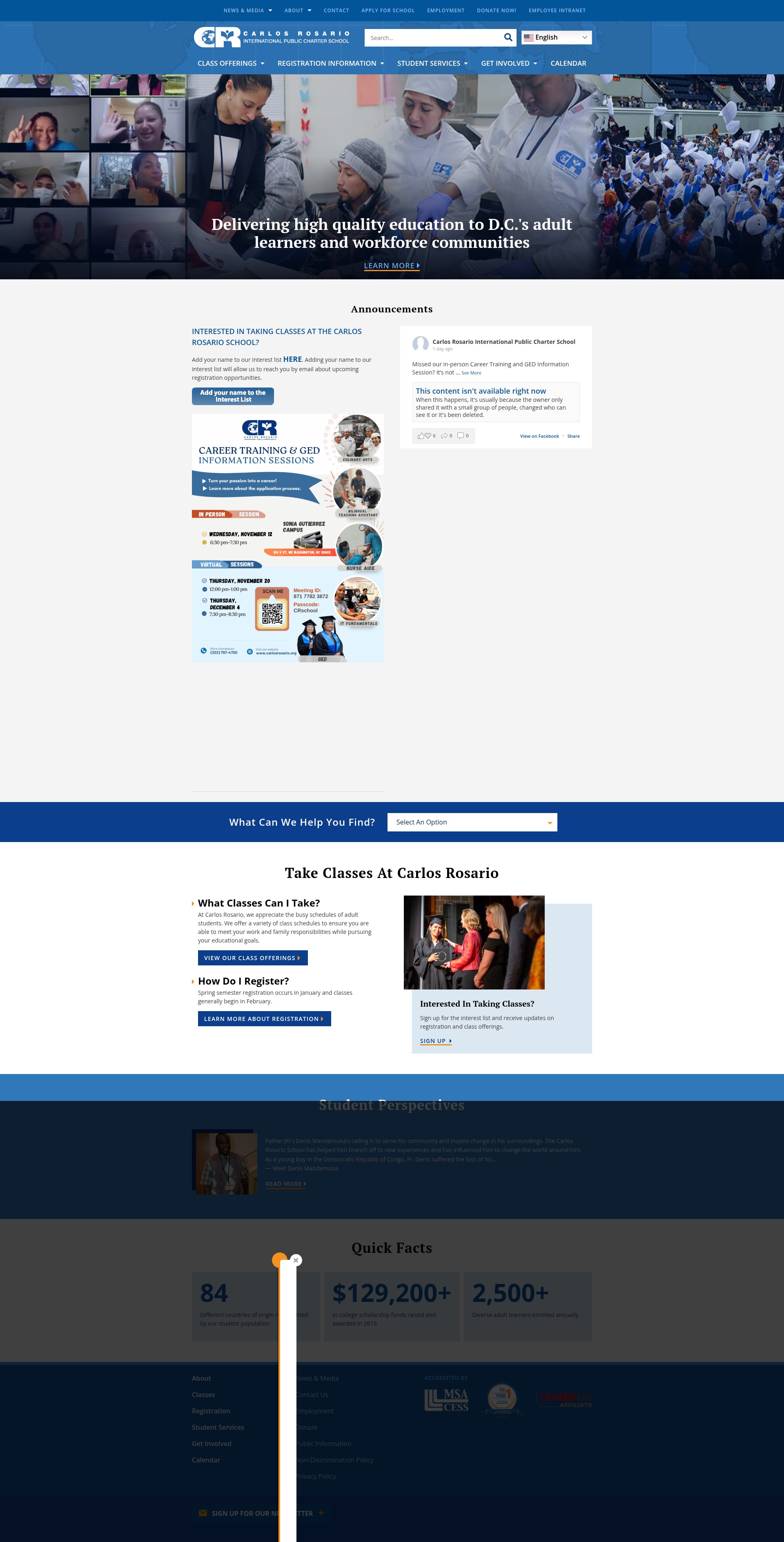 Screenshot of www.carlosrosario.org