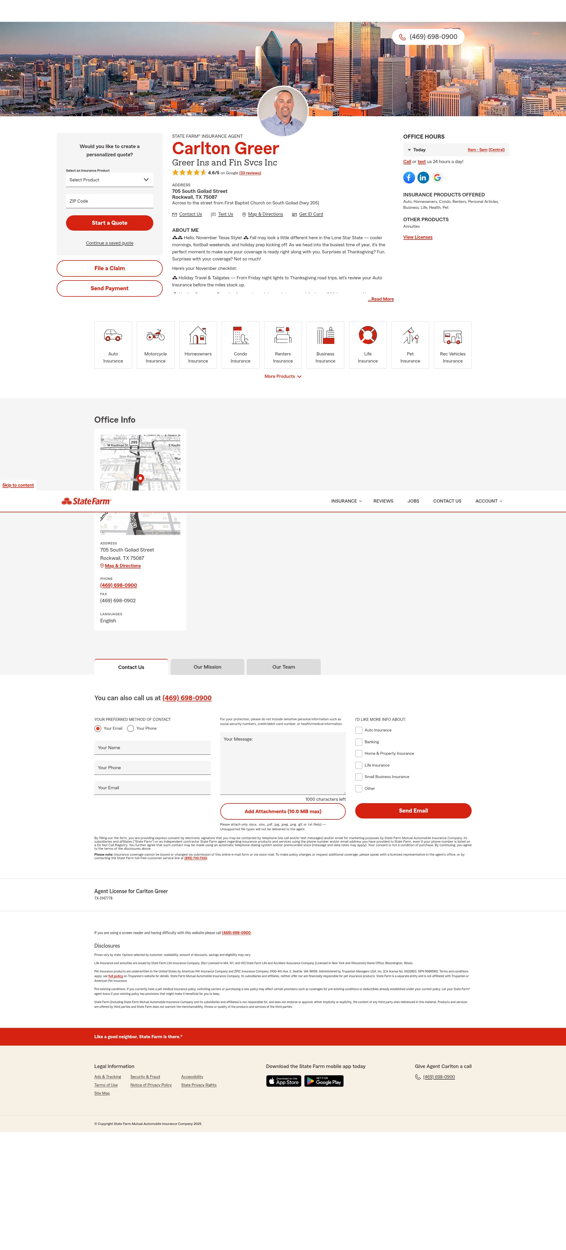 Screenshot of www.carltongreer.com