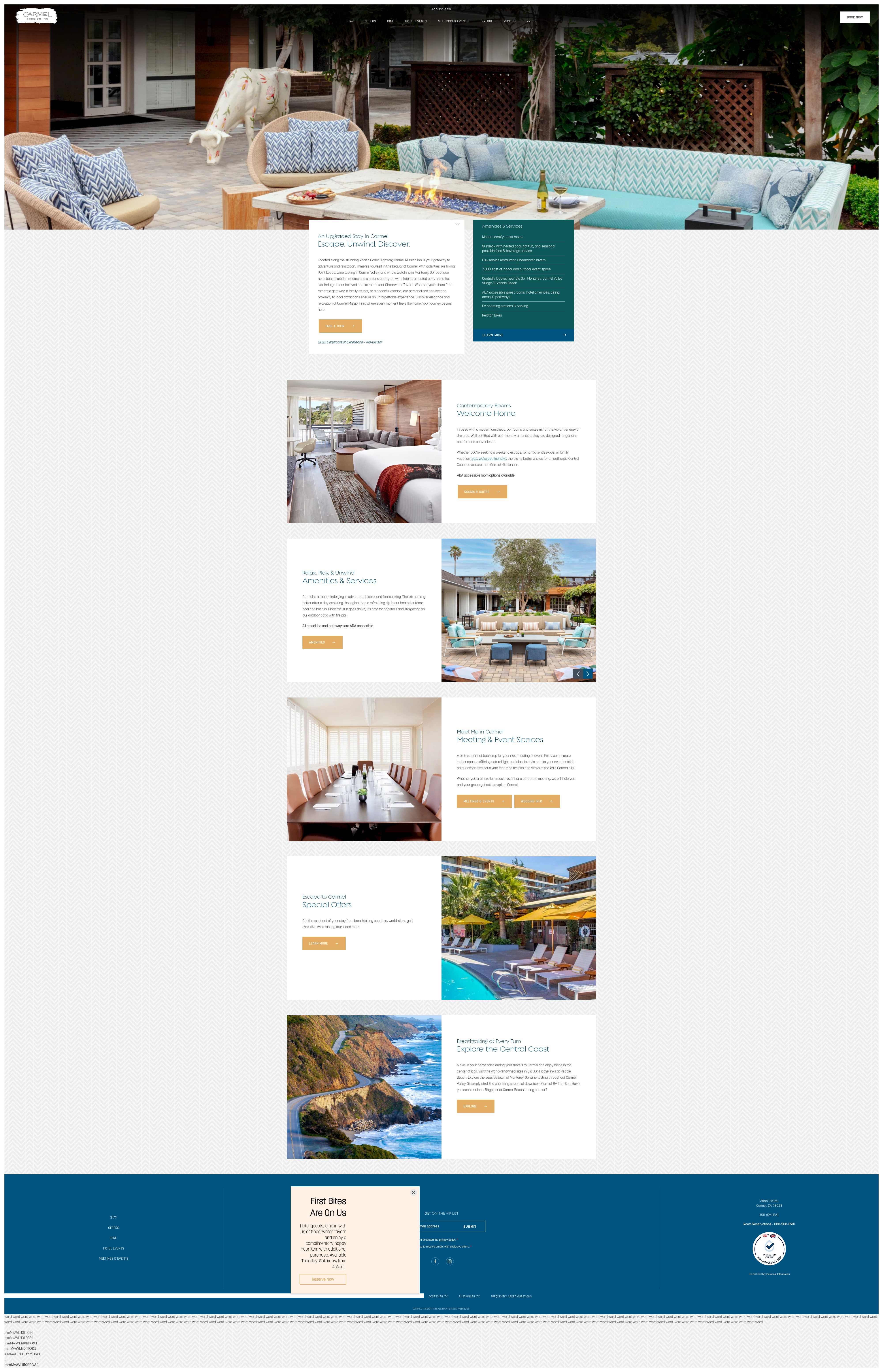 Screenshot of www.carmelmissioninn.com