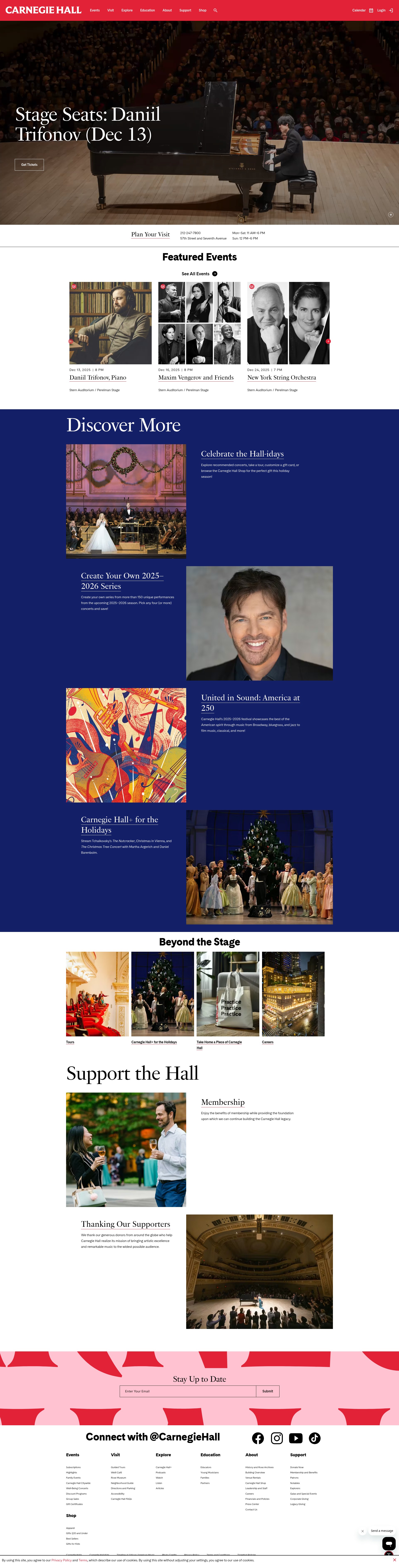 Screenshot of www.carnegiehall.org