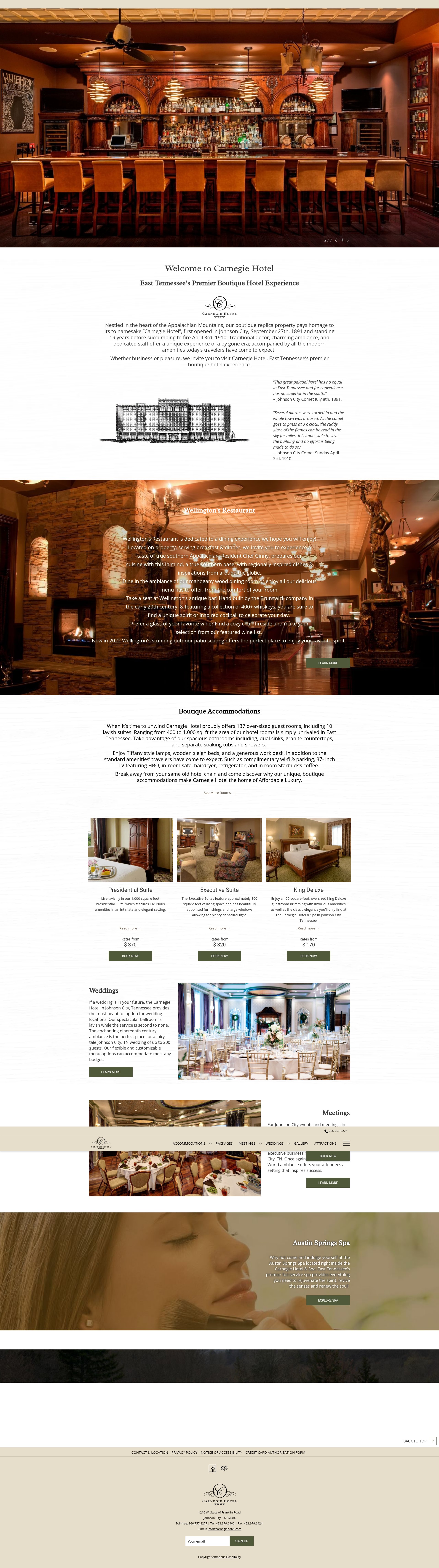 Screenshot of www.carnegiehotel.com