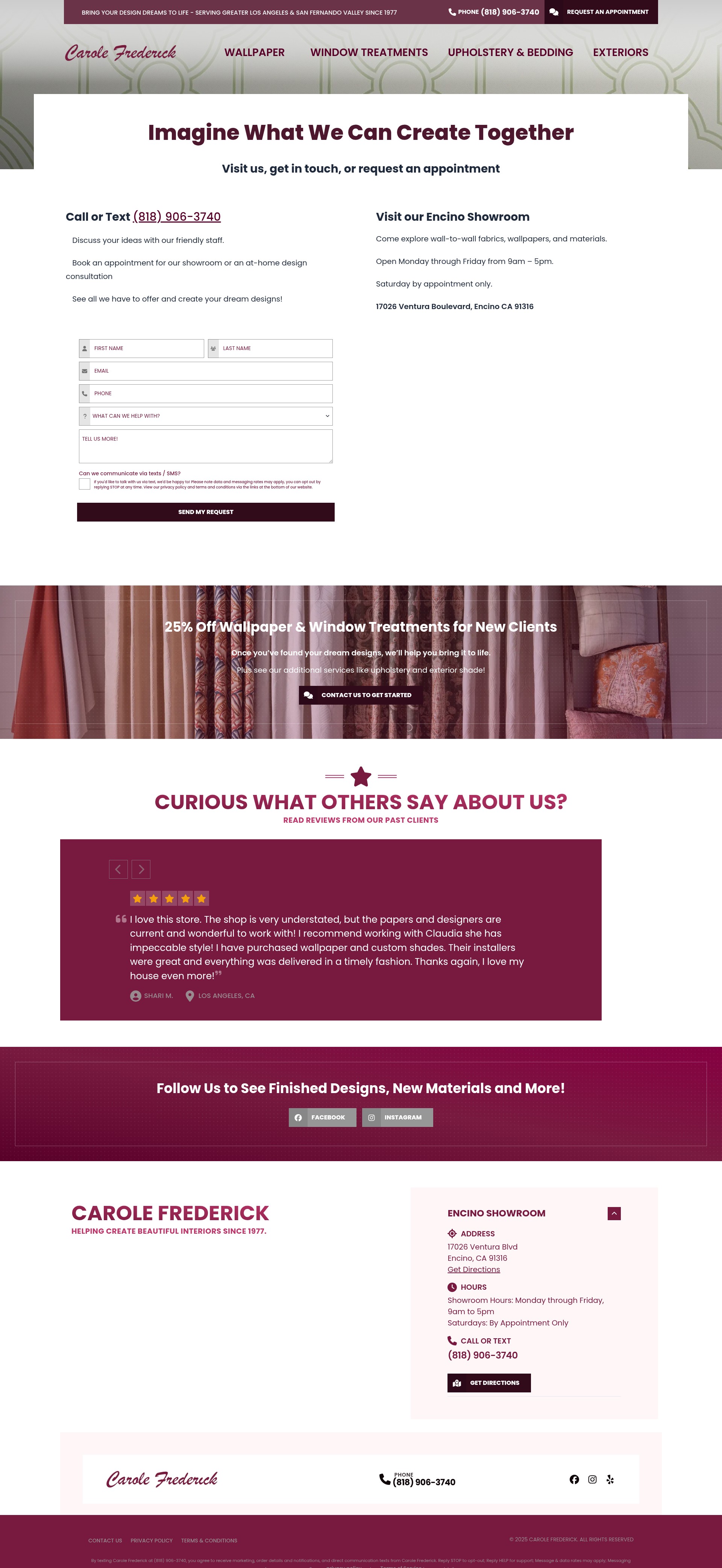 Screenshot of www.carolefrederick.com