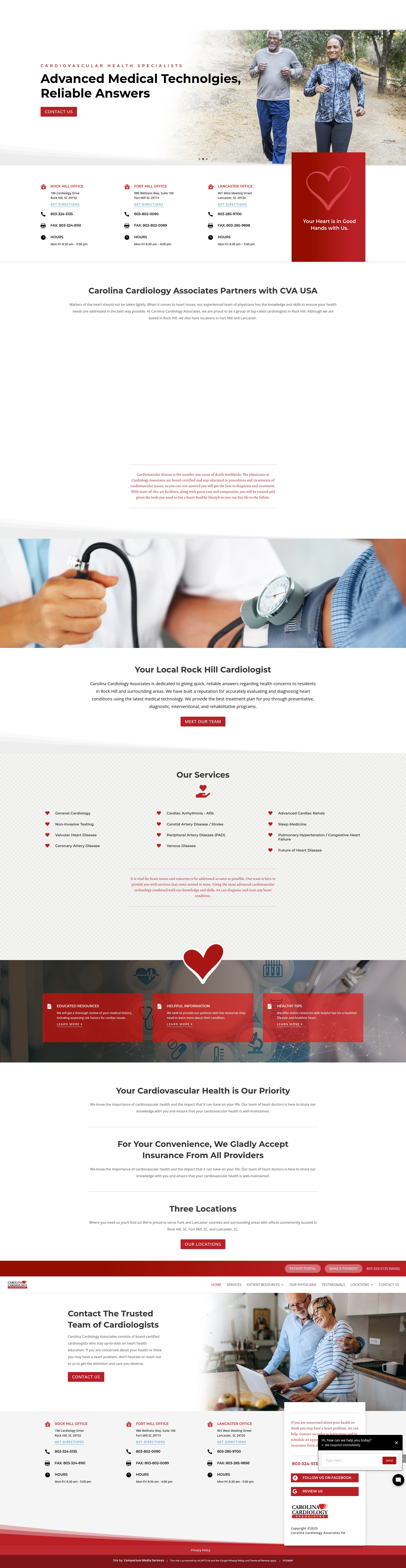 Screenshot of www.carolinacardiologyassociates.com