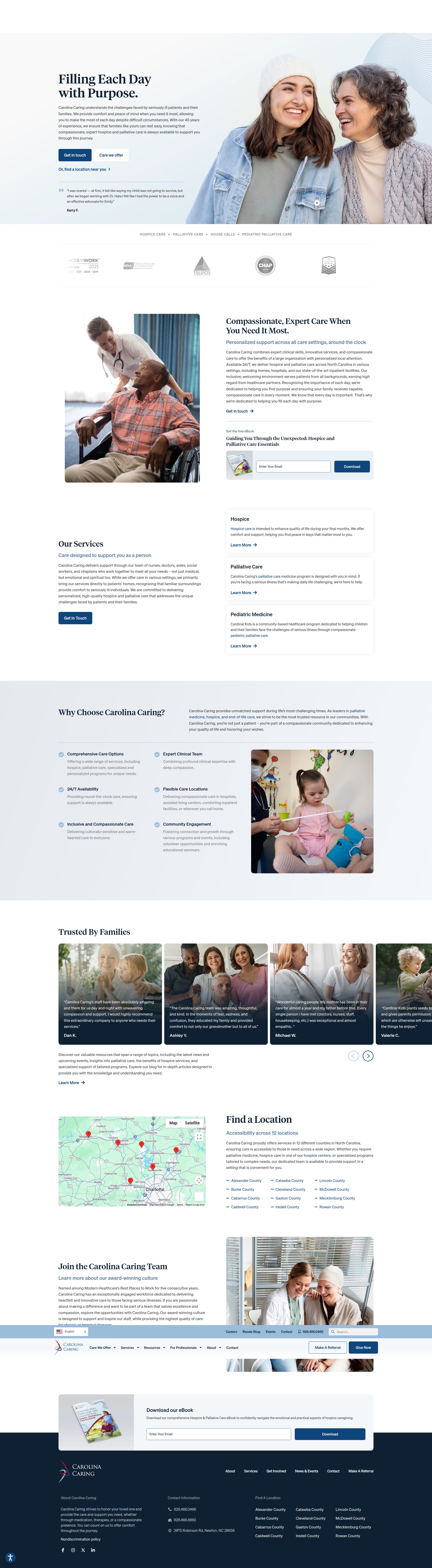 Screenshot of www.carolinacaring.org