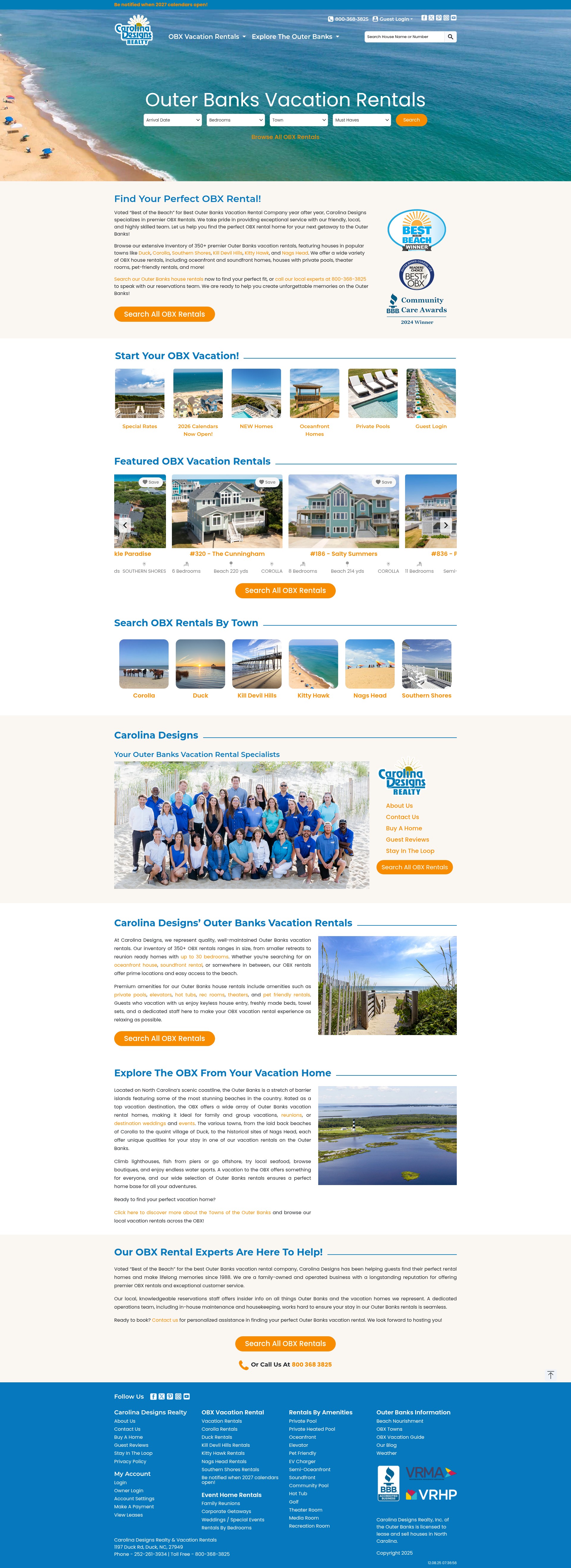 Screenshot of www.carolinadesigns.com
