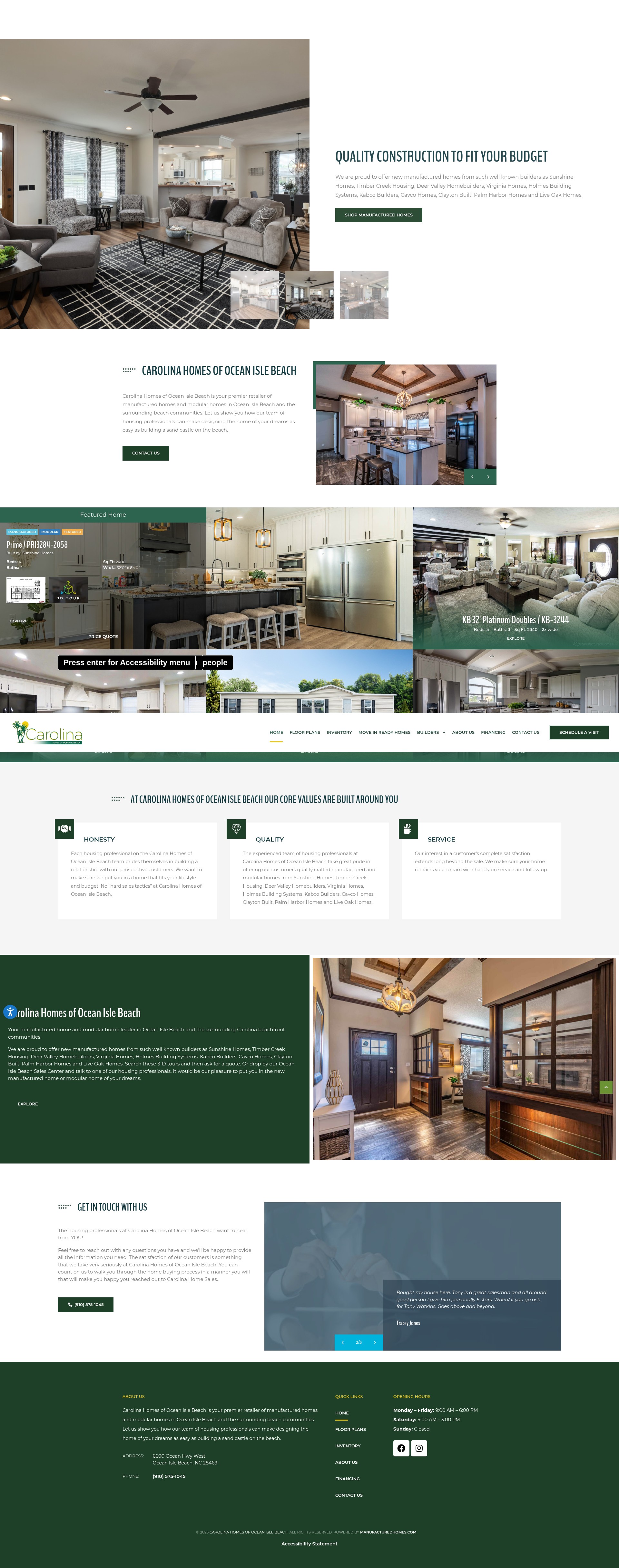 Screenshot of www.carolinahomessales.com